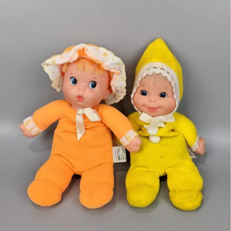 70年代 Mattel 美泰兒 嬰兒 古董玩偶  baby beans doll  開襠褲 台灣製