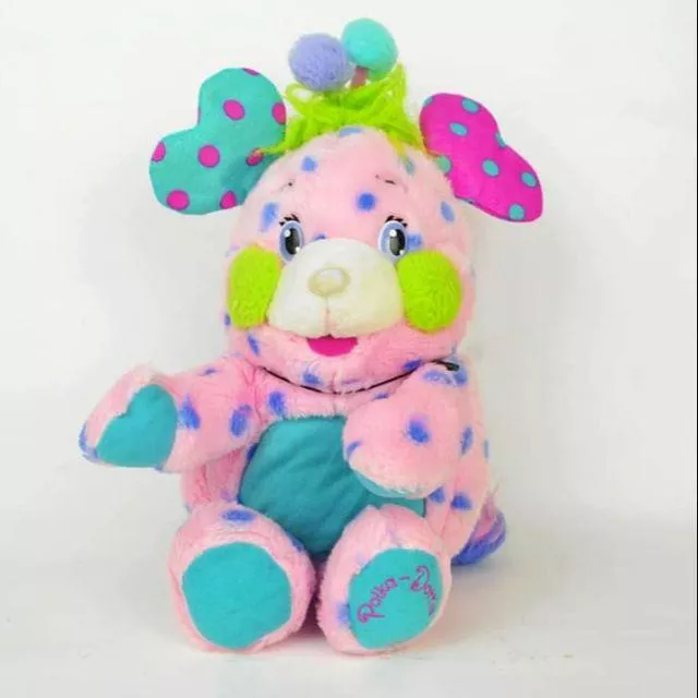 Vintage 復古絨毛玩具 粉紅斑點 Popples 布偶