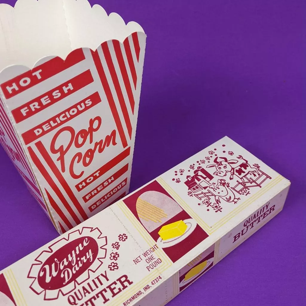 Vintage  60s 美國骨董食物包裝盒  Unused Waxed Cardboard Box