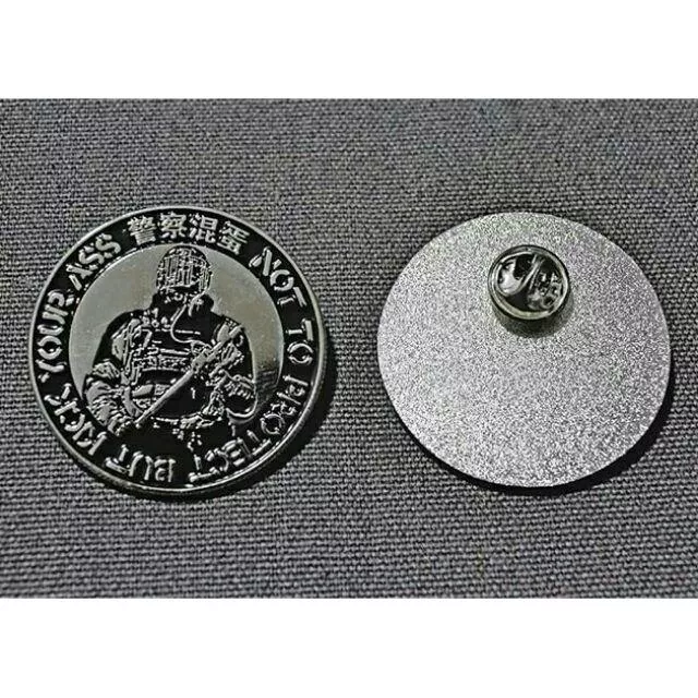 警察渾蛋金屬徽章 Punk 龐克 metal  pin