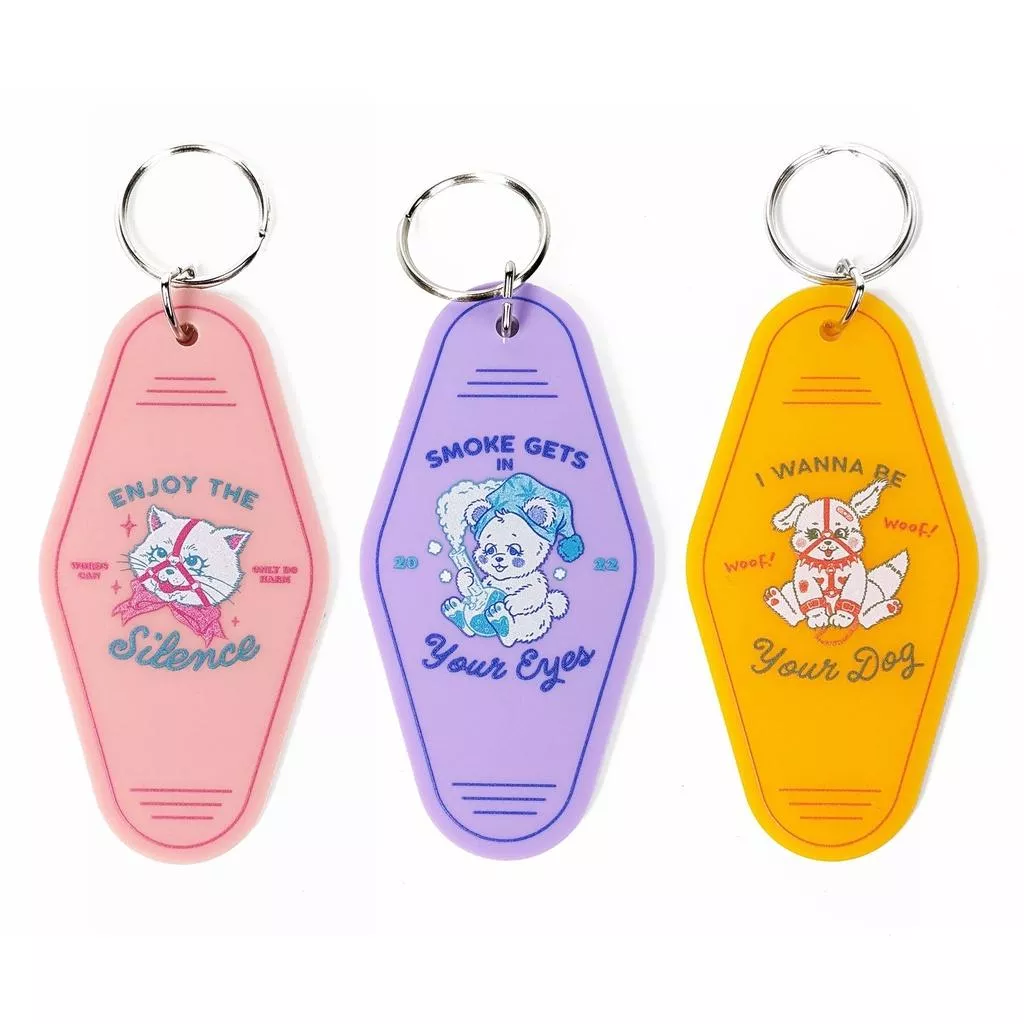 可愛 復古旅館造型鑰匙圈 龐克 BDSM Weed