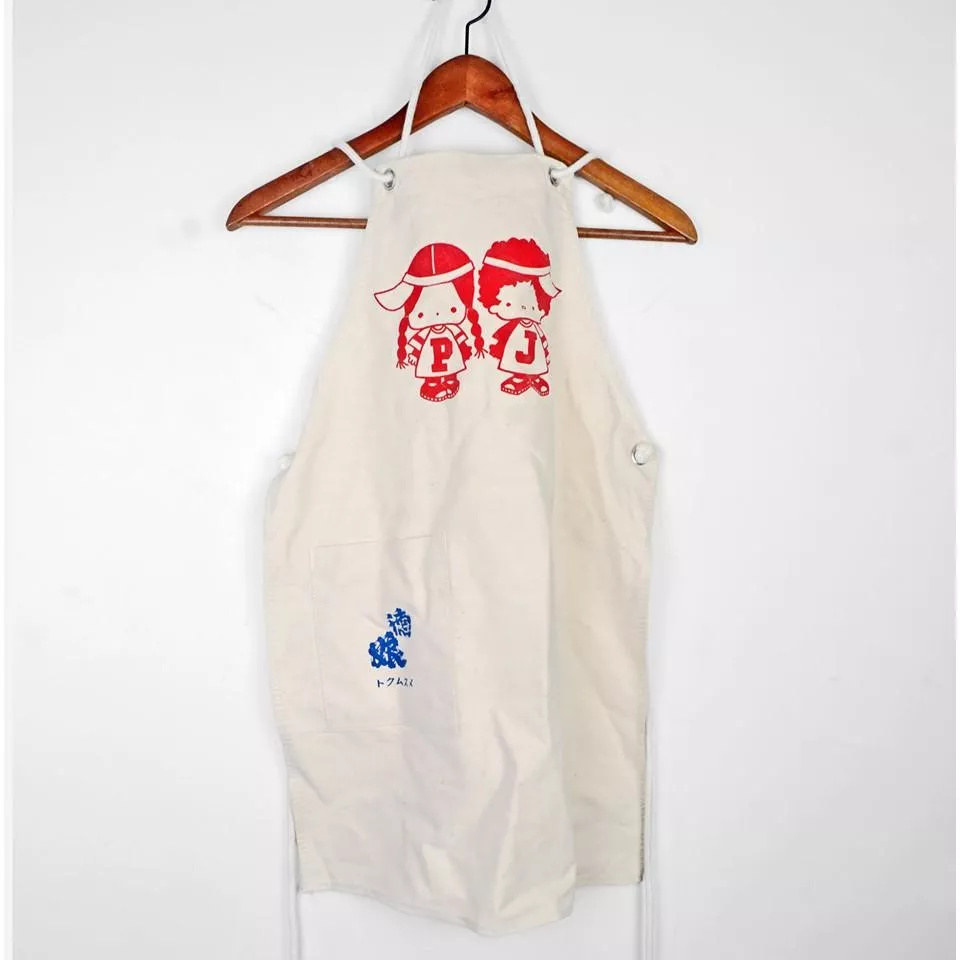 VINTAGE 昭和日本 三麗鷗 P&J Patty and Jimmy 工作圍裙  居酒屋
