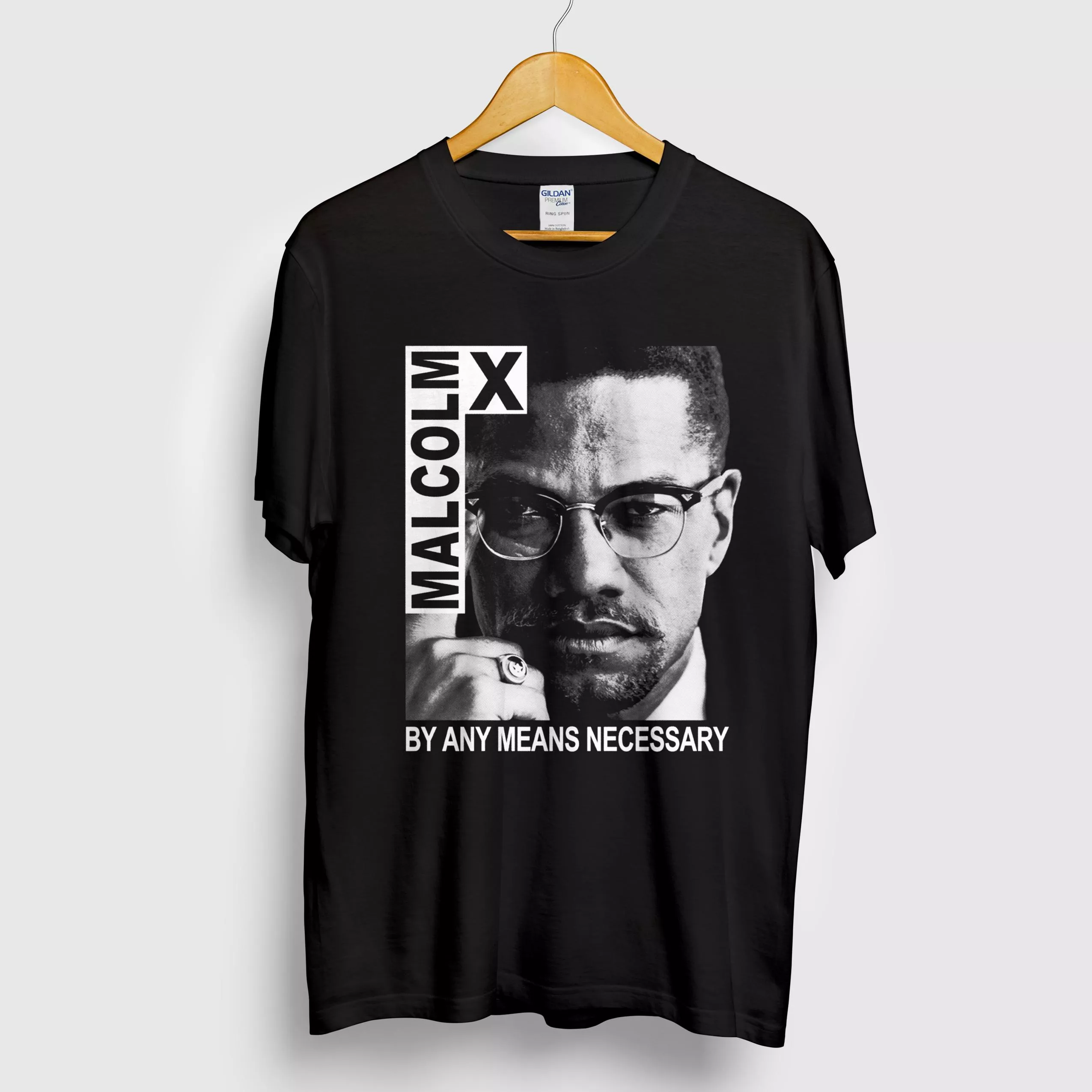 Malcolm X By any means necessary 採取任何手段爭取權利 T恤 黑人 人權