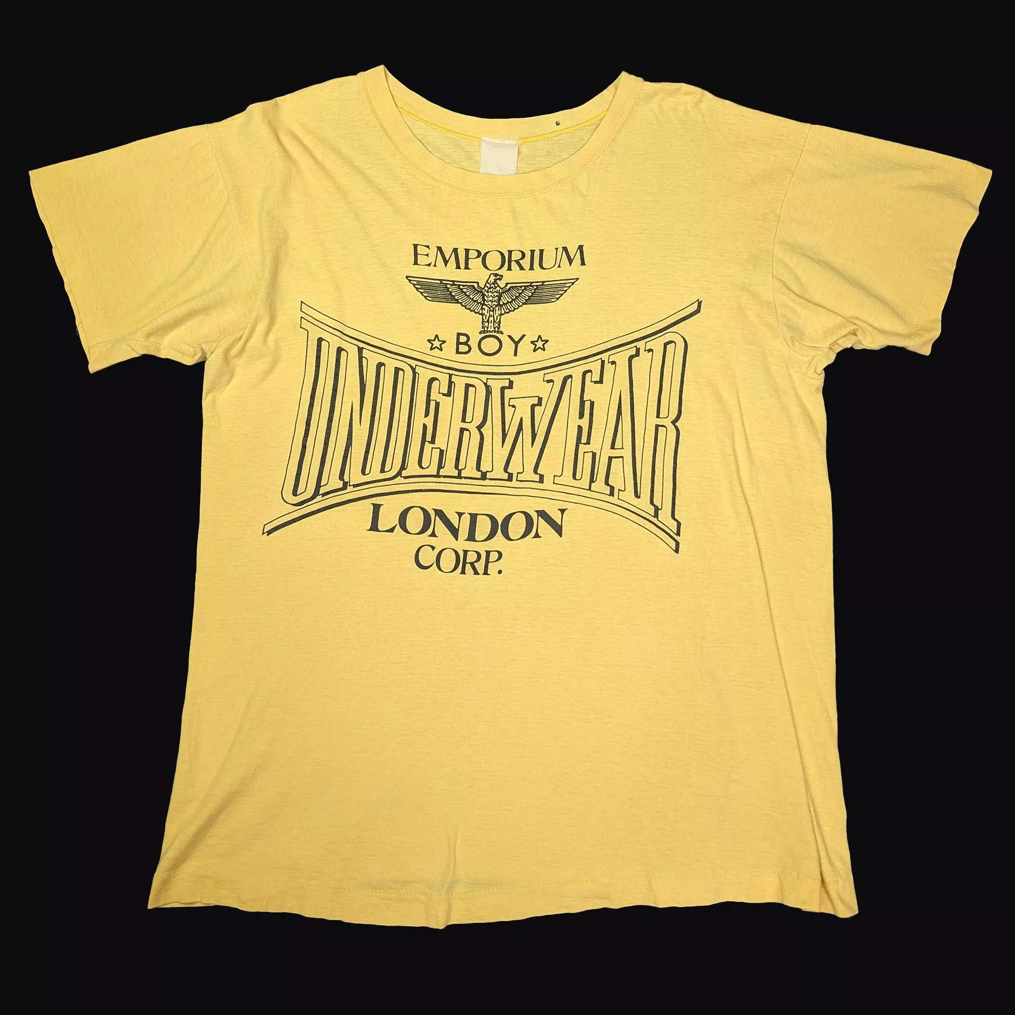 80's Vintage BOY London 黃色短袖T恤