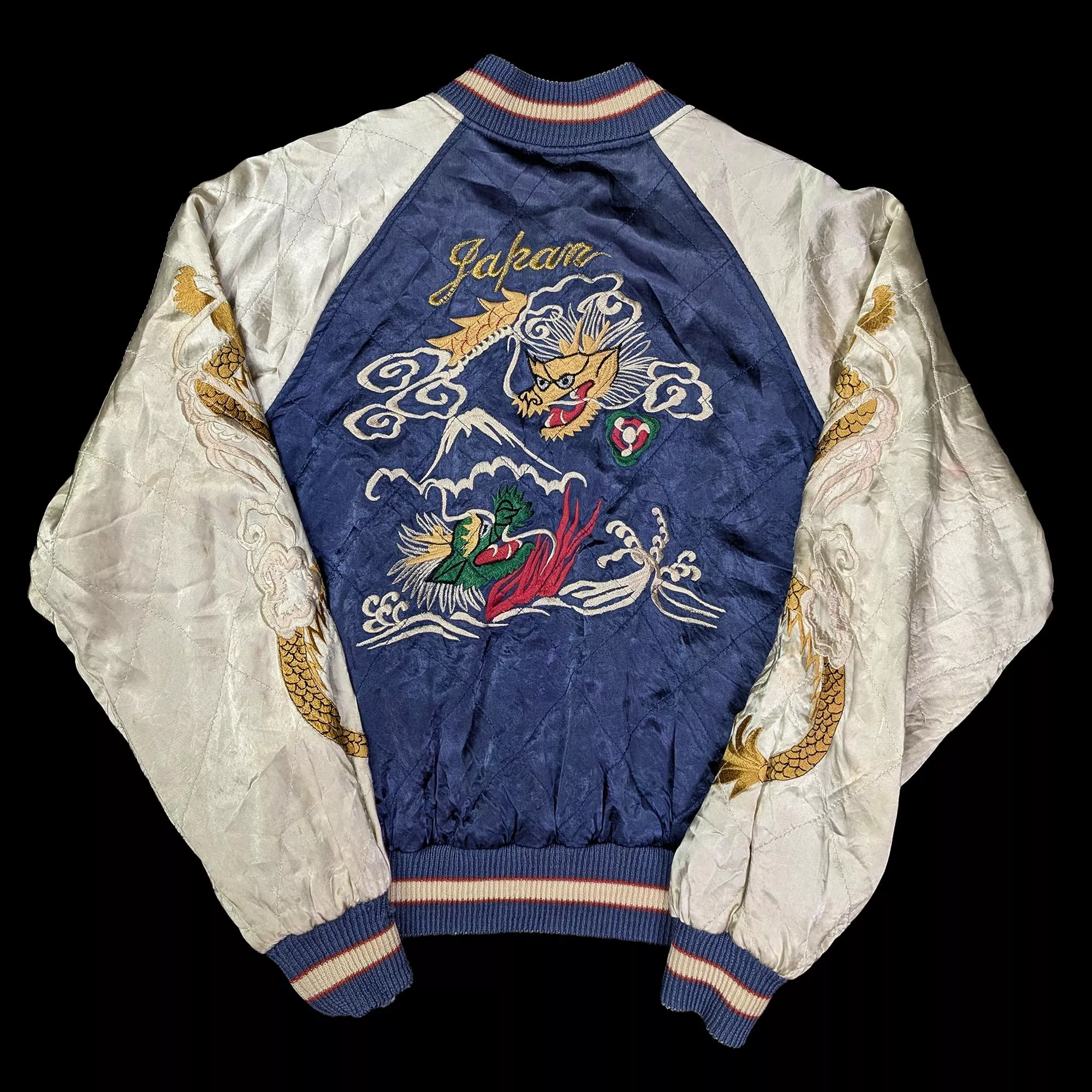 Vintage Japanese Sukajan 日本龍虎刺繡橫須賀外套