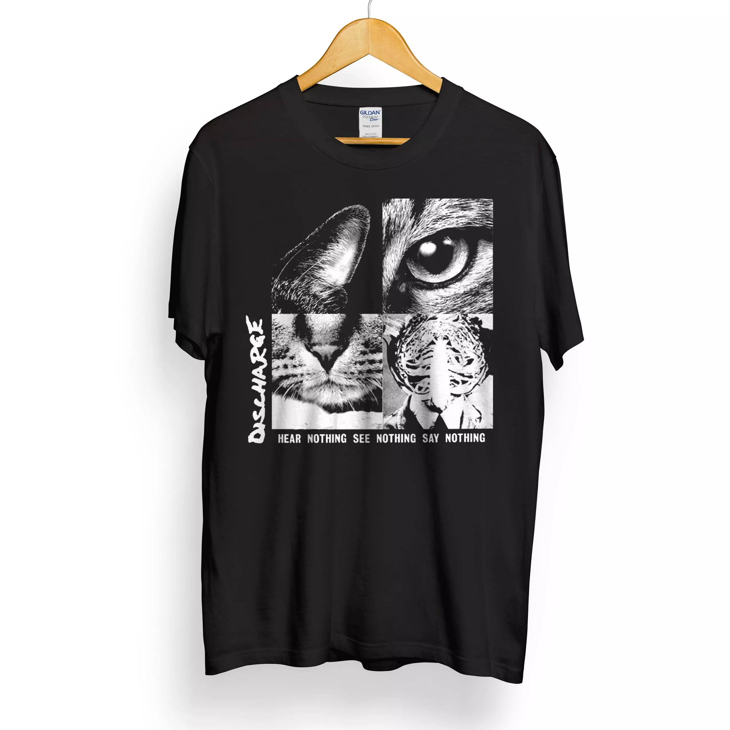 Discharge 翻玩 貓咪 龐克T恤