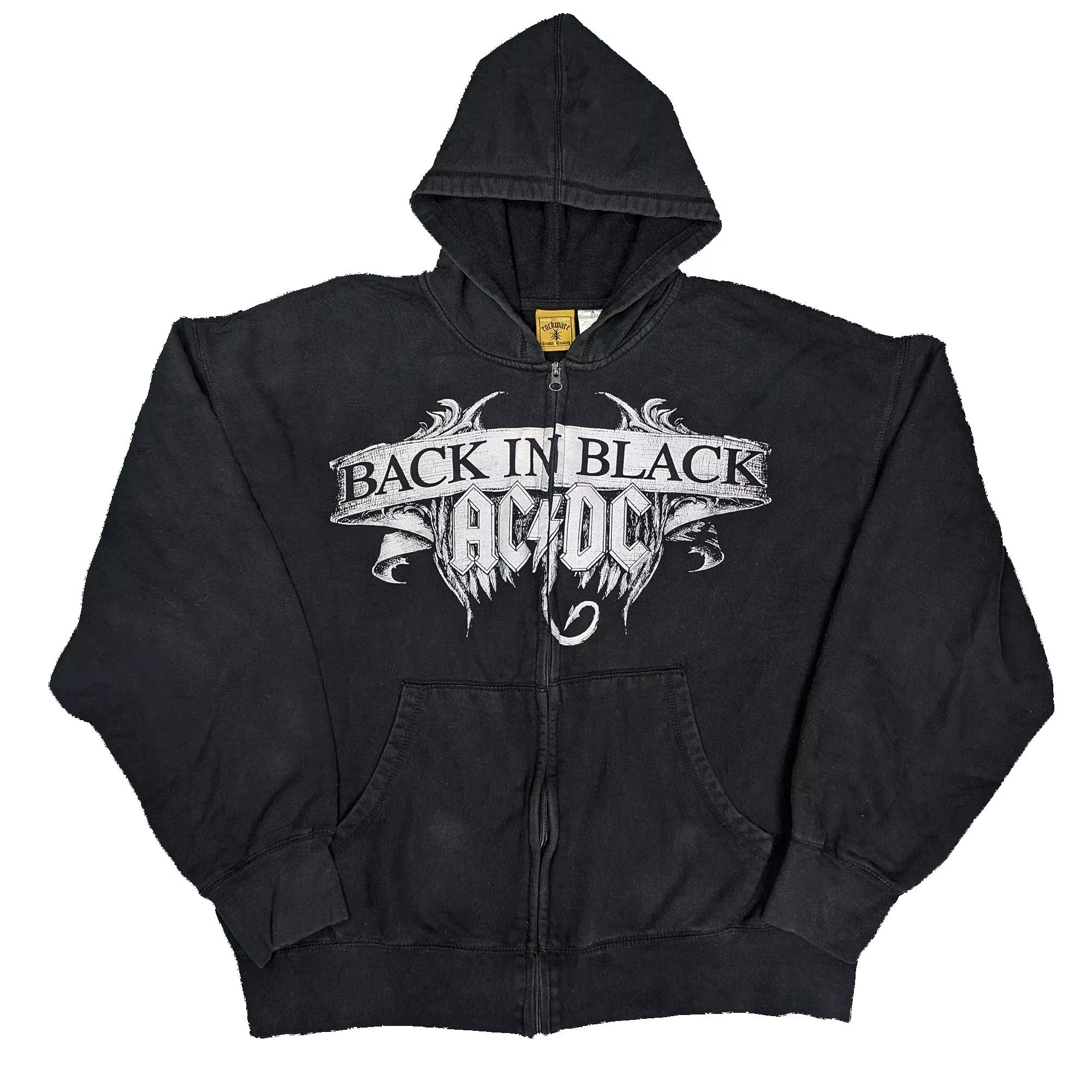 00's AC/DC “Back in Black” Zip Hoodie 拉鍊帽T