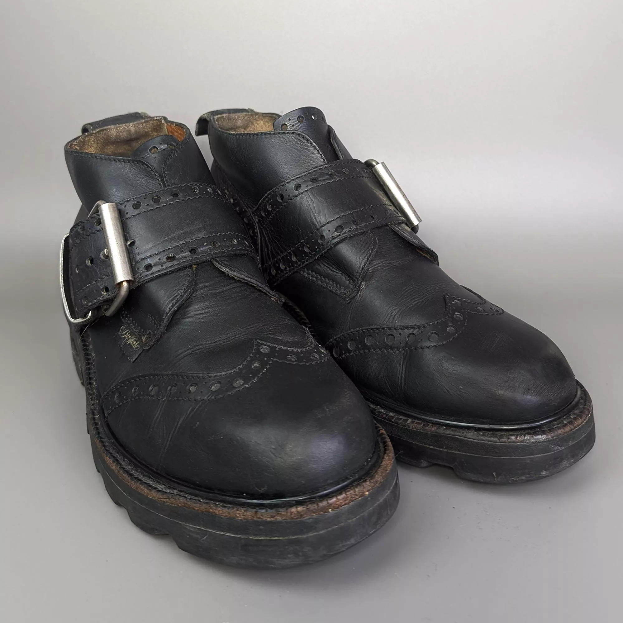 00's Vintage BUFFALO Chunky Leather Ankle Boots 厚底短靴