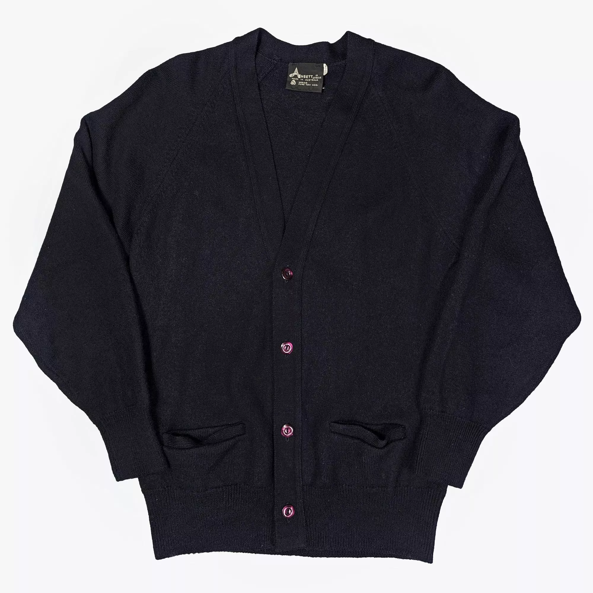 80's Ansett of Seymour Merino Wool Cardigan 美麗諾羊毛開襟衫