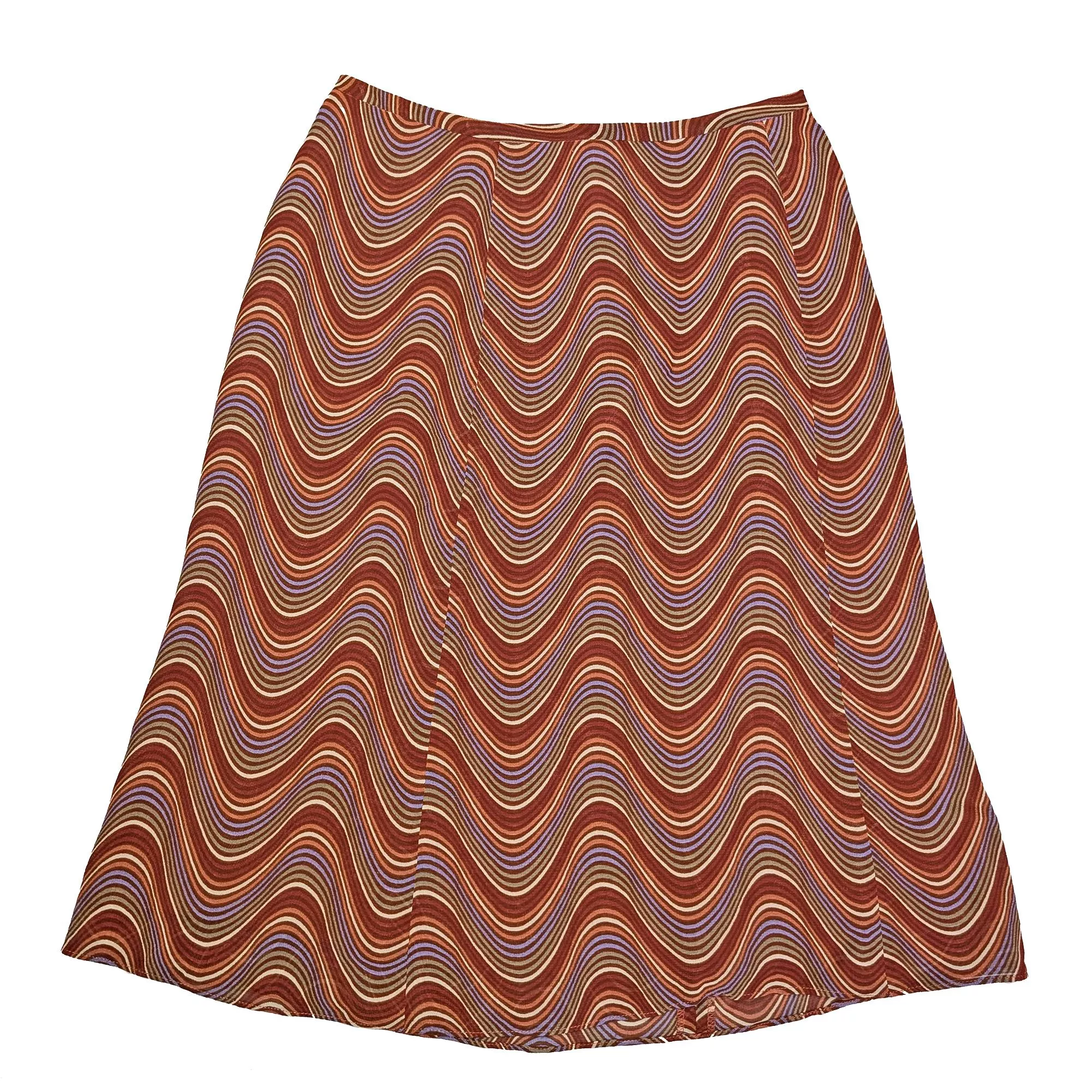 Psychedelic Print Skirt／迷幻幾何圖案中長裙