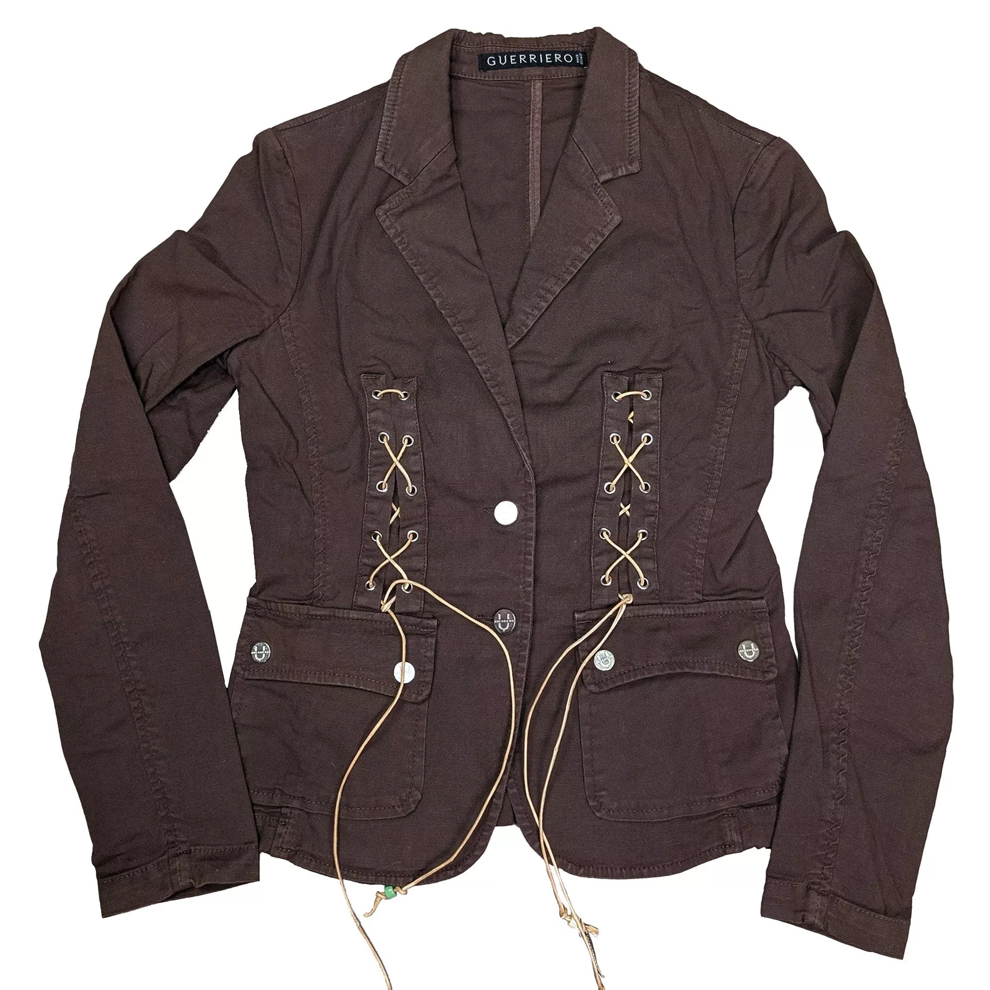 00's 義大利製 Guerriero Lace-Up Jacket 綁帶外套