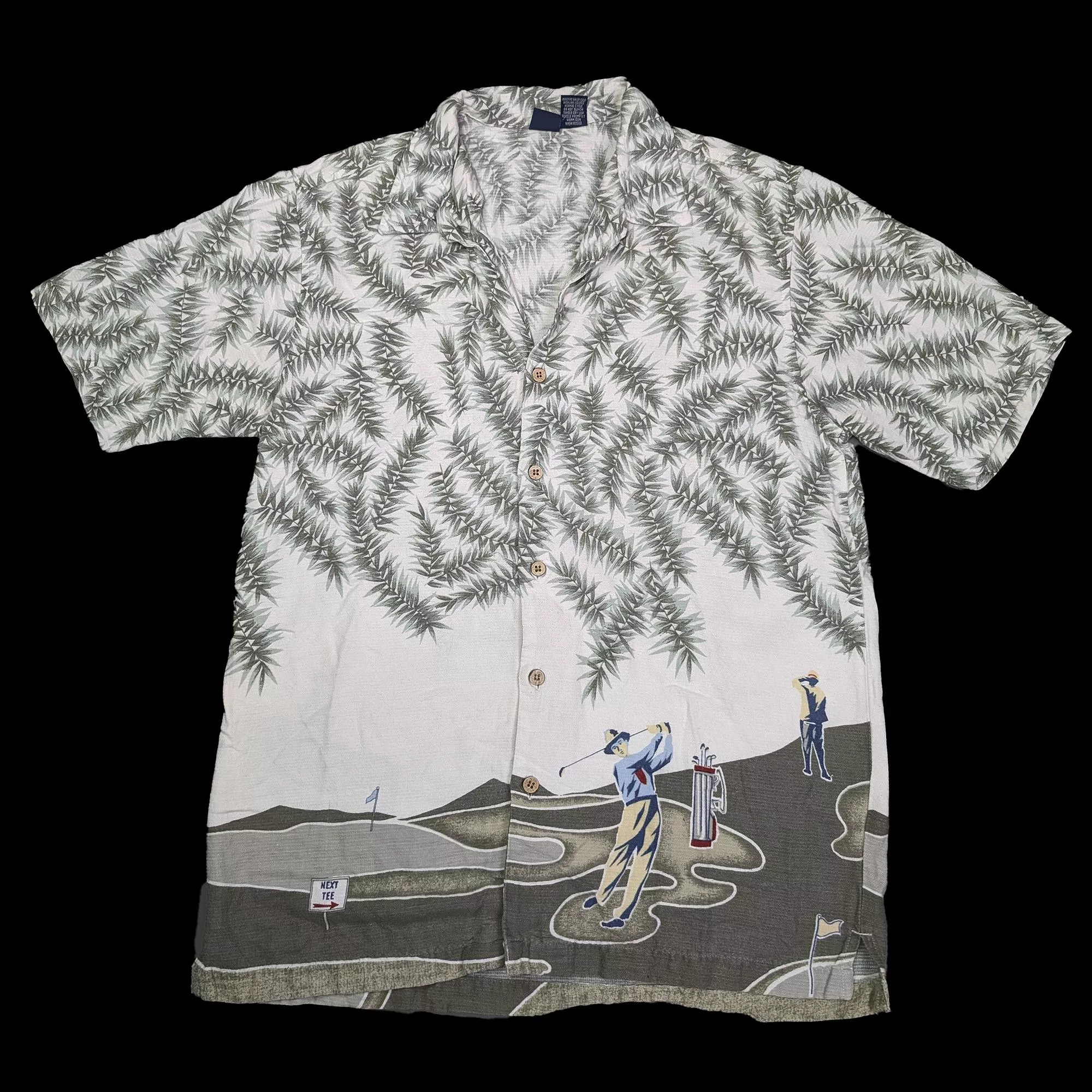 Vintage 90’s Golf Print Rayon Hawaiian Shirt 高爾夫圖案人造絲夏威夷襯衫