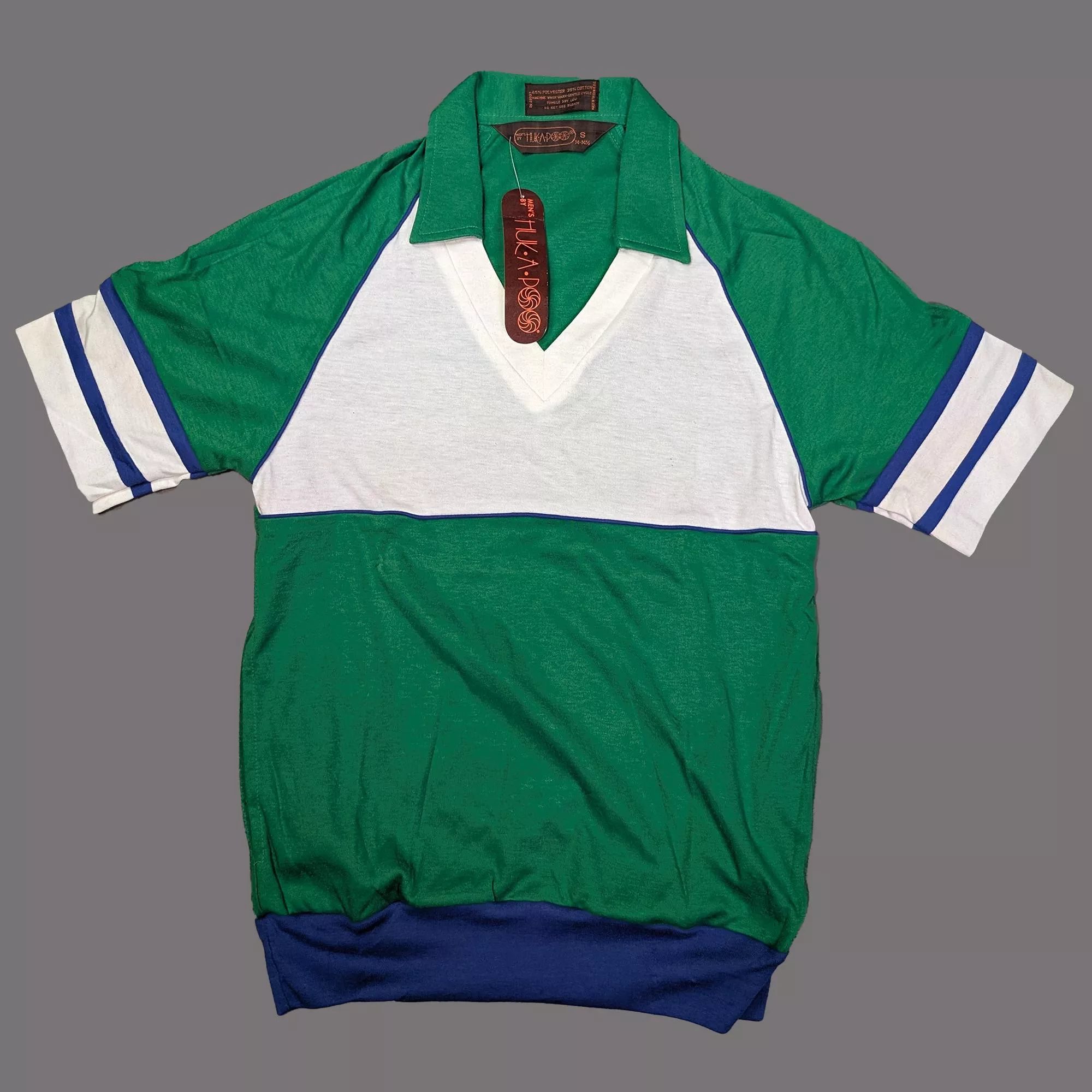 Vintage 70's Huk-a-Poo V-Neck Knit Polo Shirt V領上衣