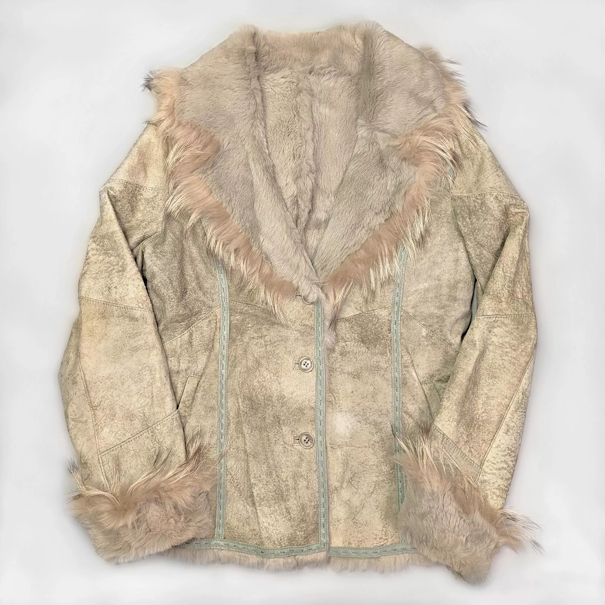 00's Y2K 日本羊皮絨毛外套