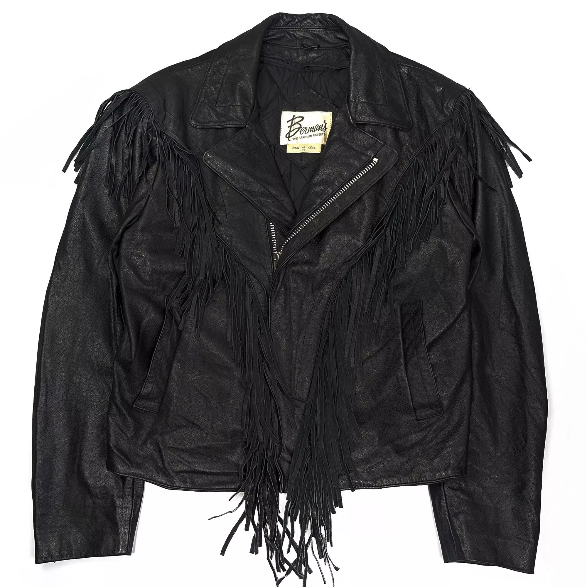 80's Vintage Berman's Fringe Leather Jacket 流蘇皮衣