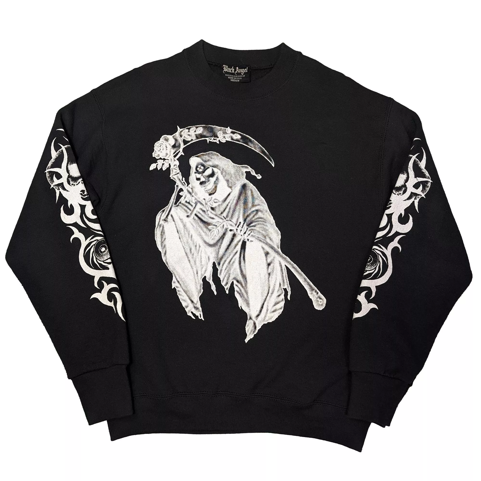 90's Vintage Black Angel 美製 死神 大學T