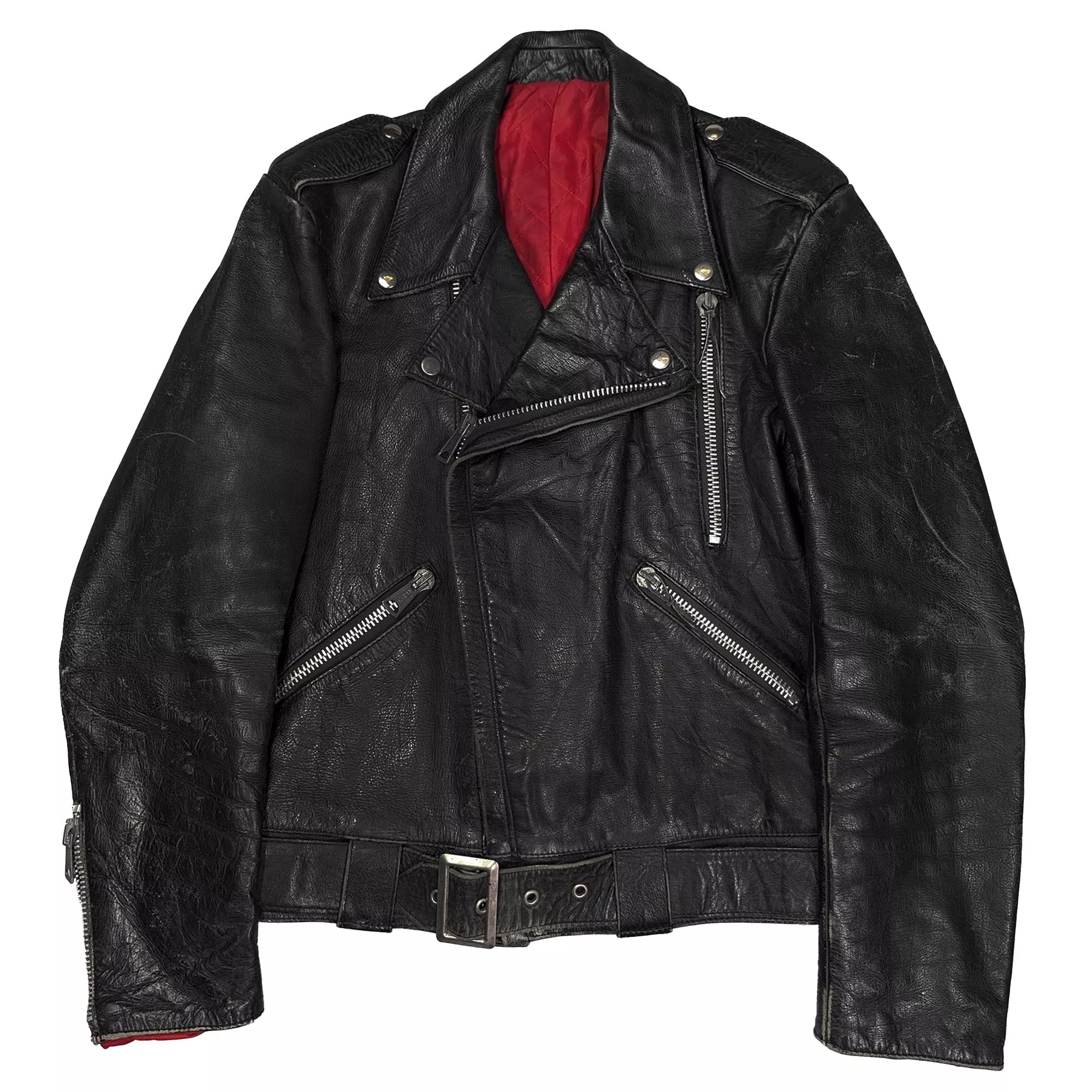 Vintage 80's Black Leather Motorcycle Jacket 黑色摩托車皮衣