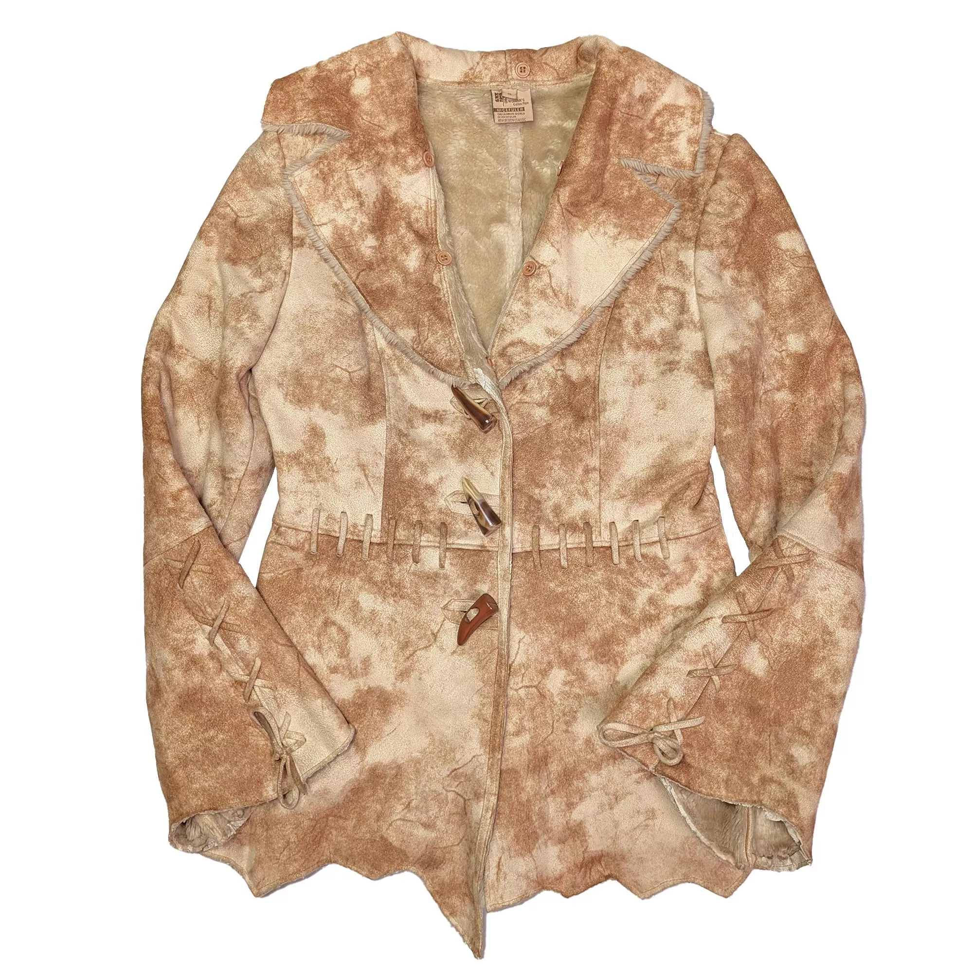 00's Y2K Faux Shearling Suede Coat 仿綿羊皮毛絨短大衣