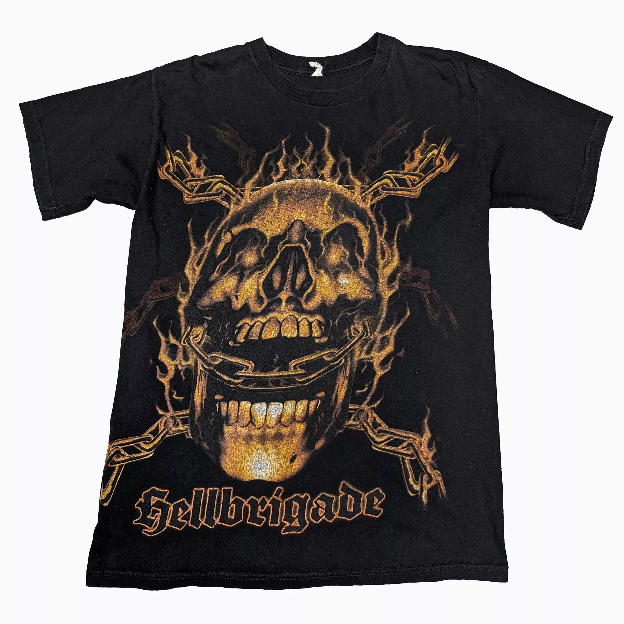 Hellbrigade Skull Fire Chain T-Shirt 樂團Tee