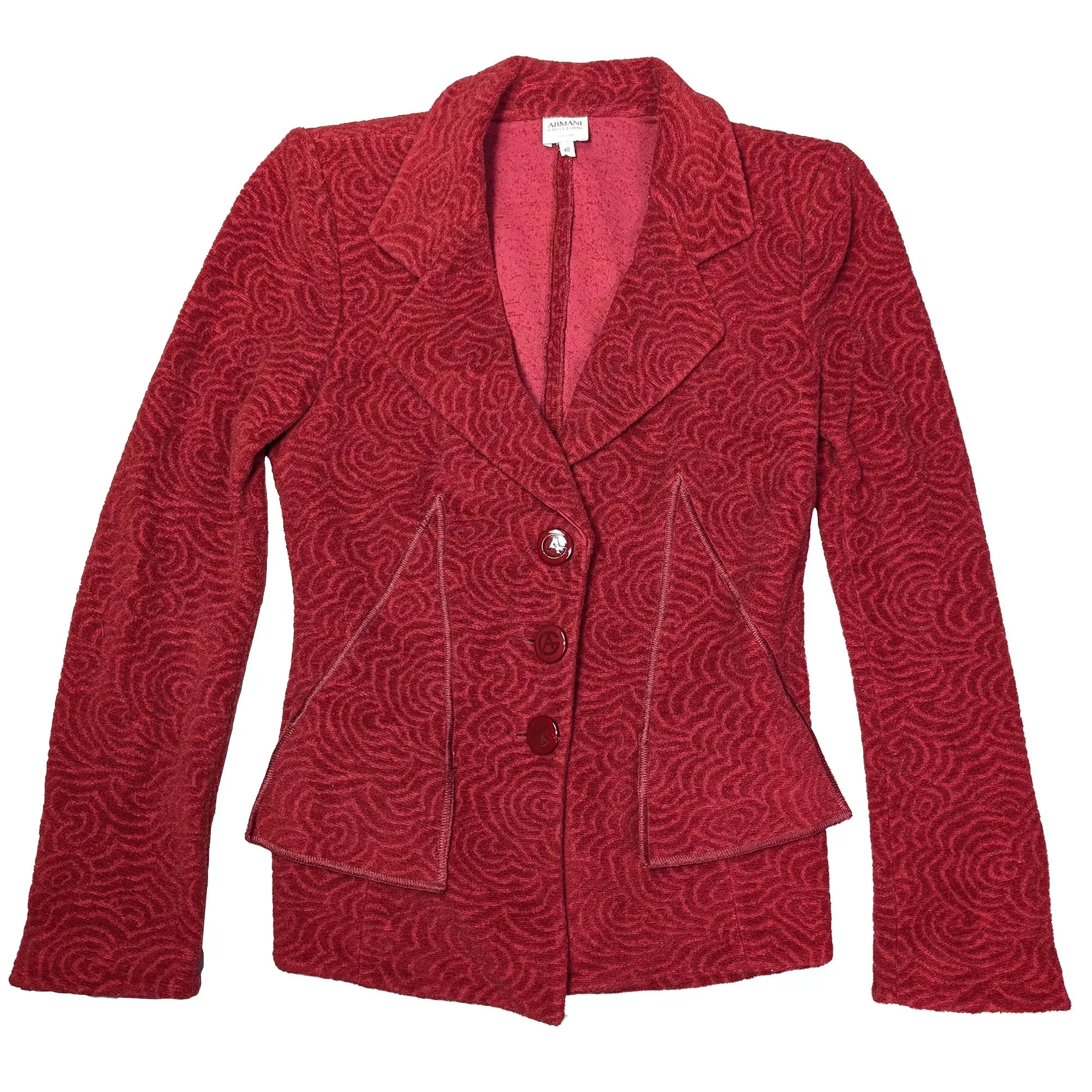 Vintage ARMANI Red Swirl Pattern Blazer Jacket 紅色旋渦紋路西裝外套
