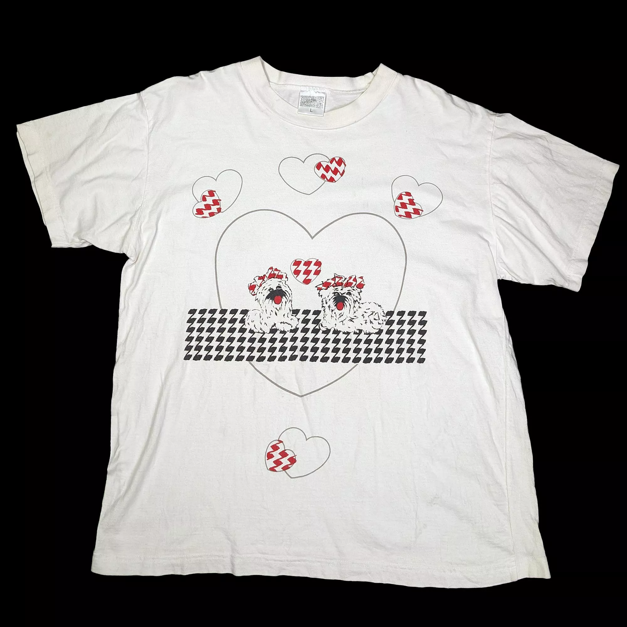 Vintage 90s 愛心狗狗短袖 T-shirt