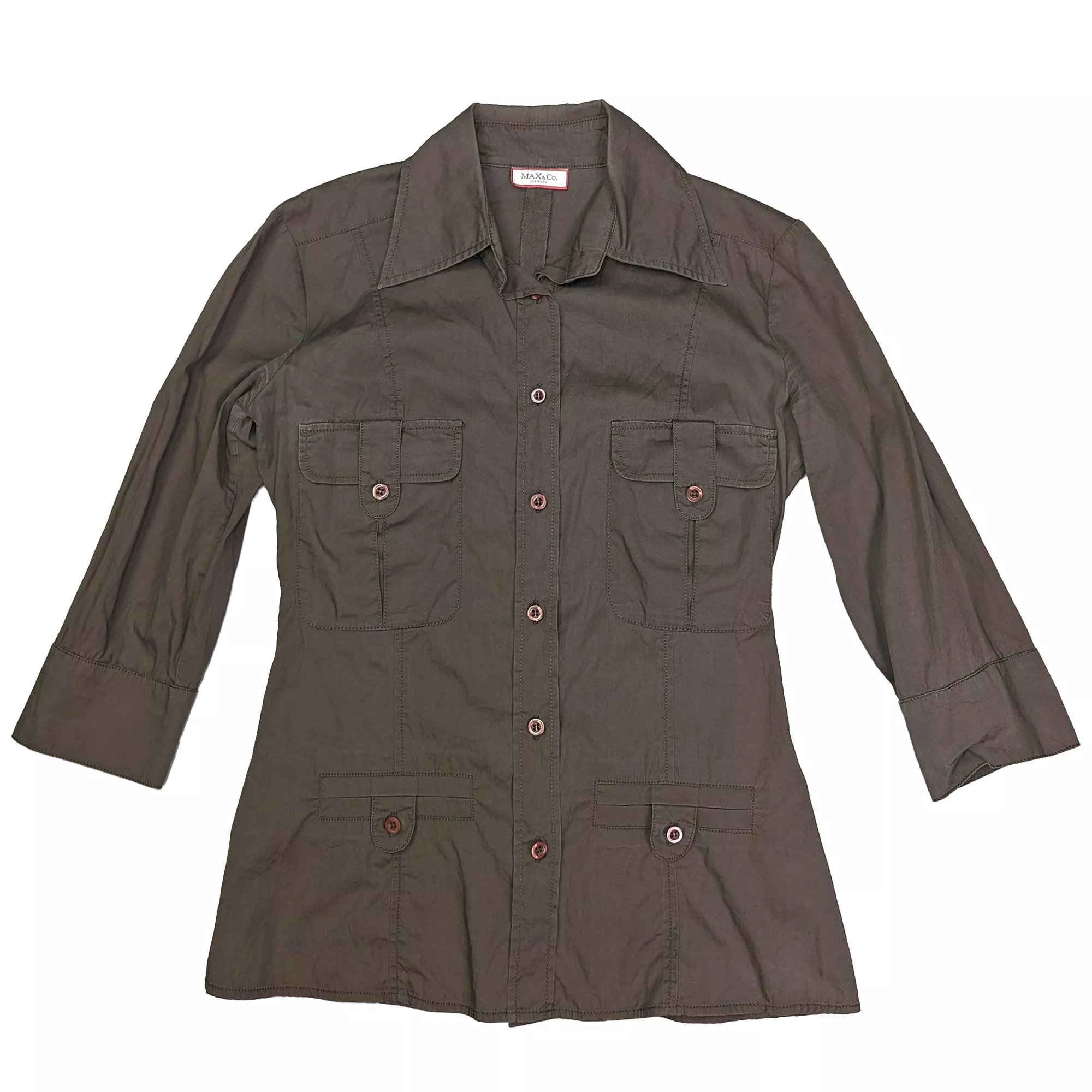 00s Y2K MAX&Co. Long Sleeves Shirt 女工裝風長袖襯衫