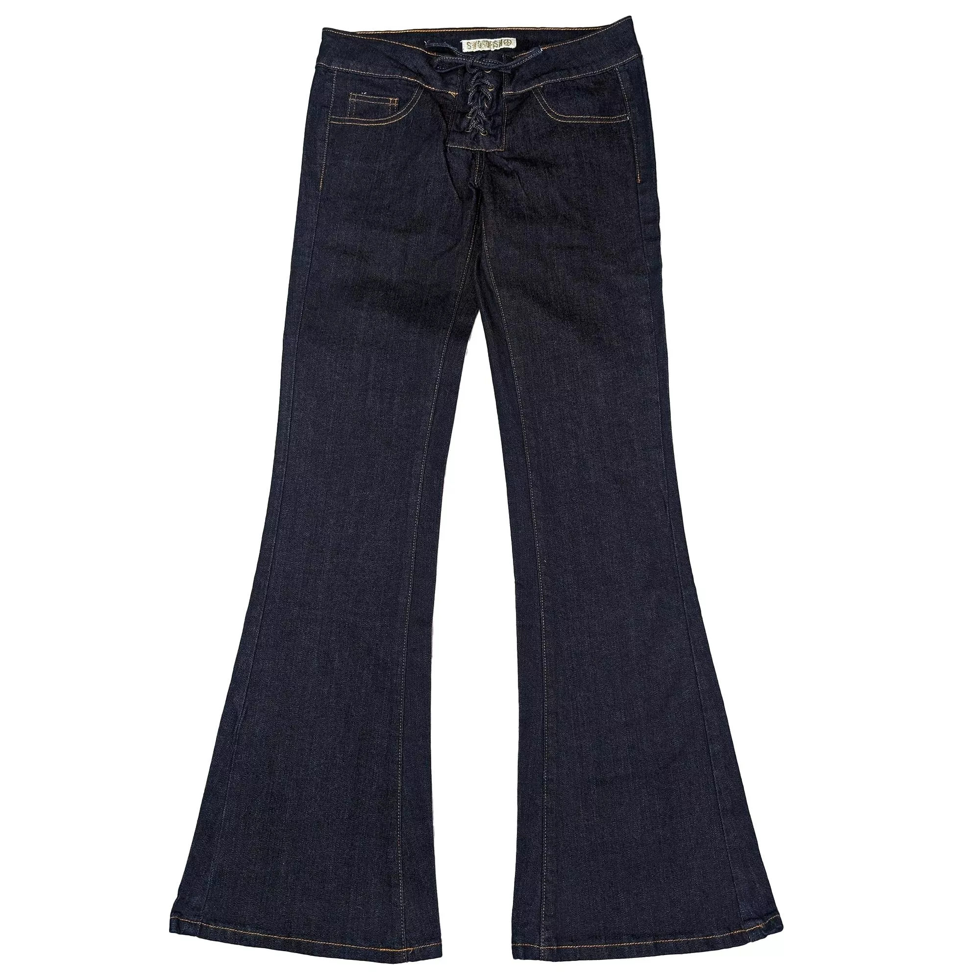 Lace-Up Flared Denim Jeans 綁帶設計大喇叭牛仔褲 約30~32吋