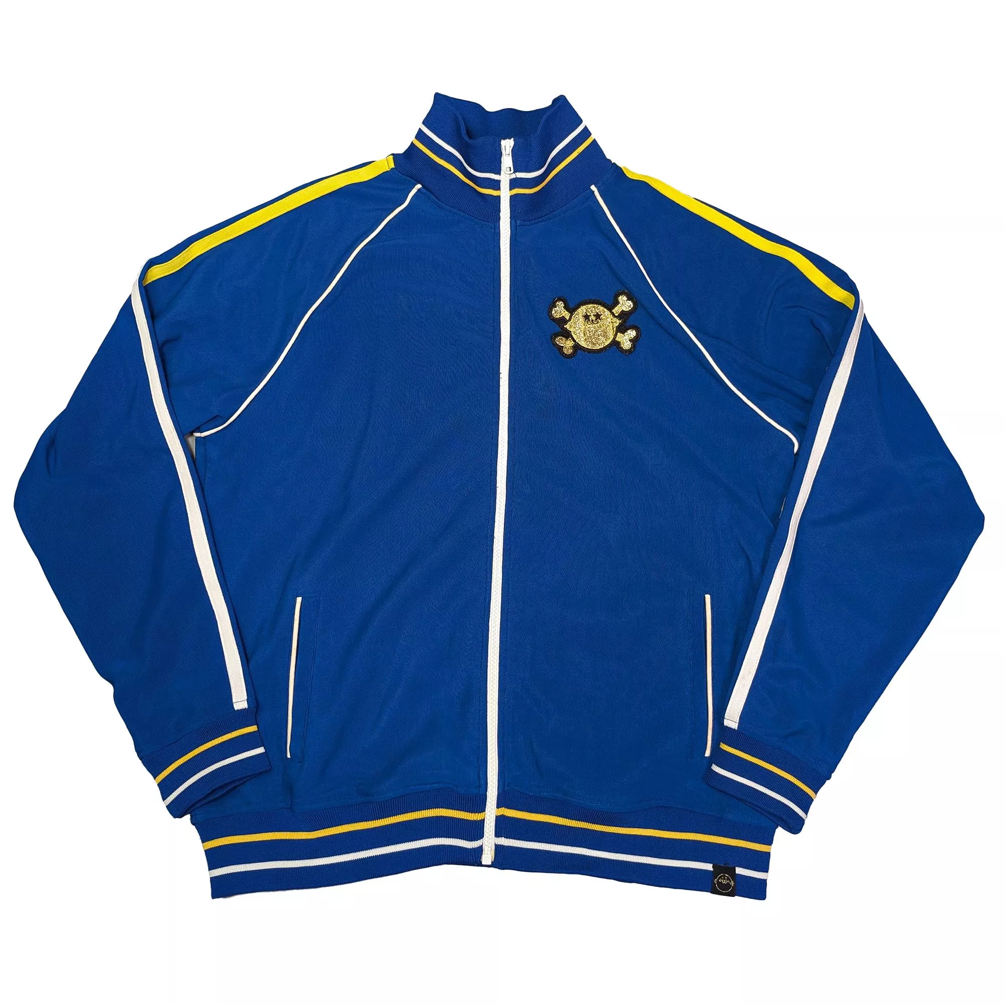 90s Vintage 20471120 HYOMA Blue Track Jacket 本裏原宿 骷髏刺繡運動夾克