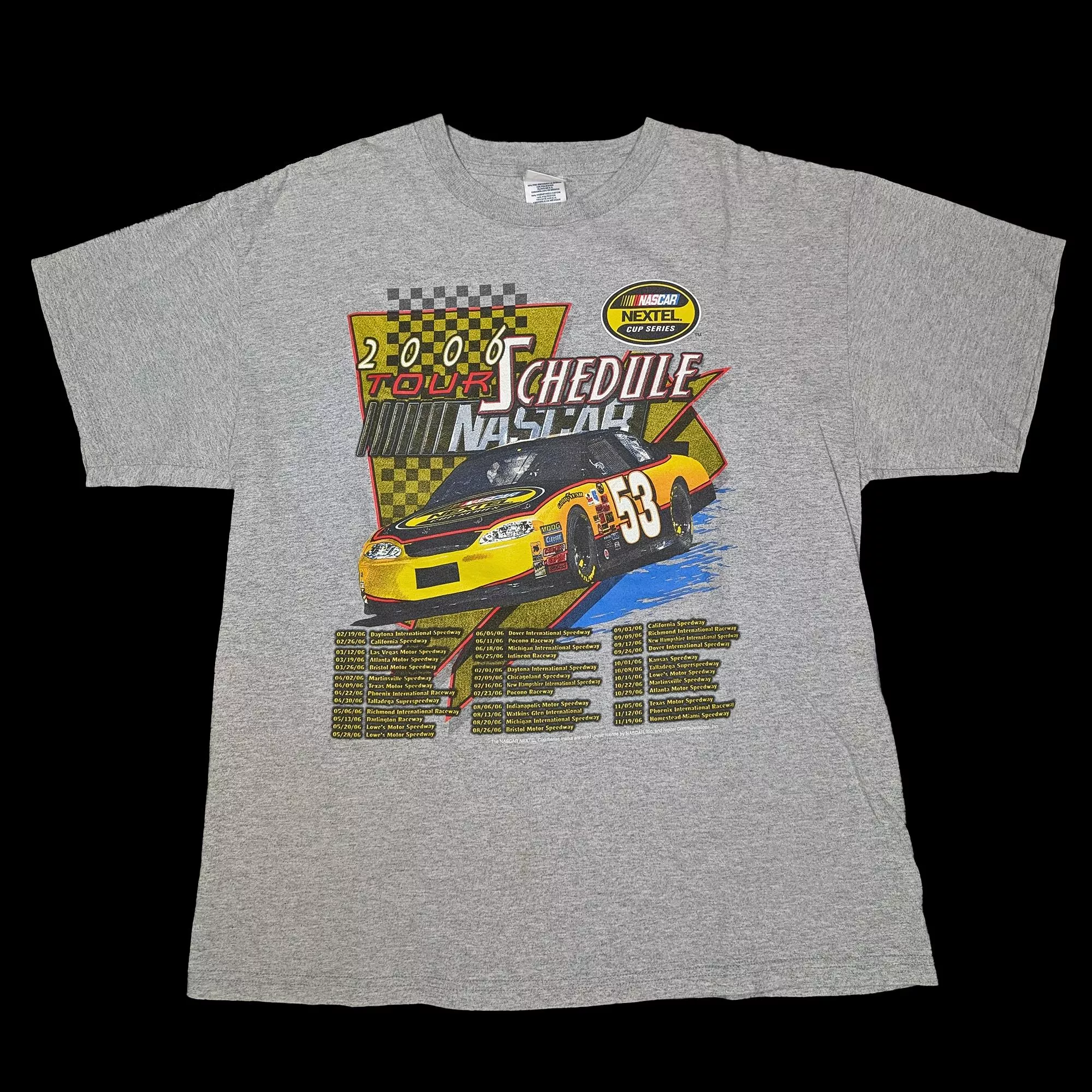 2006 NASCAR Nextel Cup Series Tour T-Shirt 賽車NASCAR盃系列賽紀念Tee