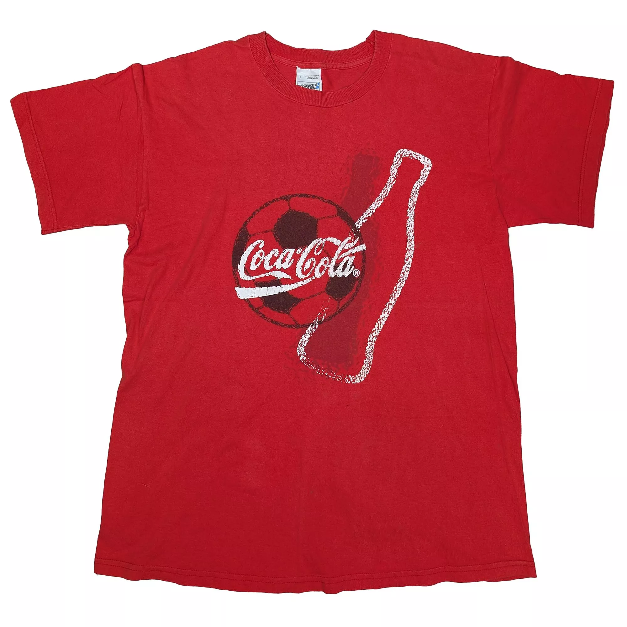 90s VIntage Coca Cola Tee 可口可樂足球短袖T恤
