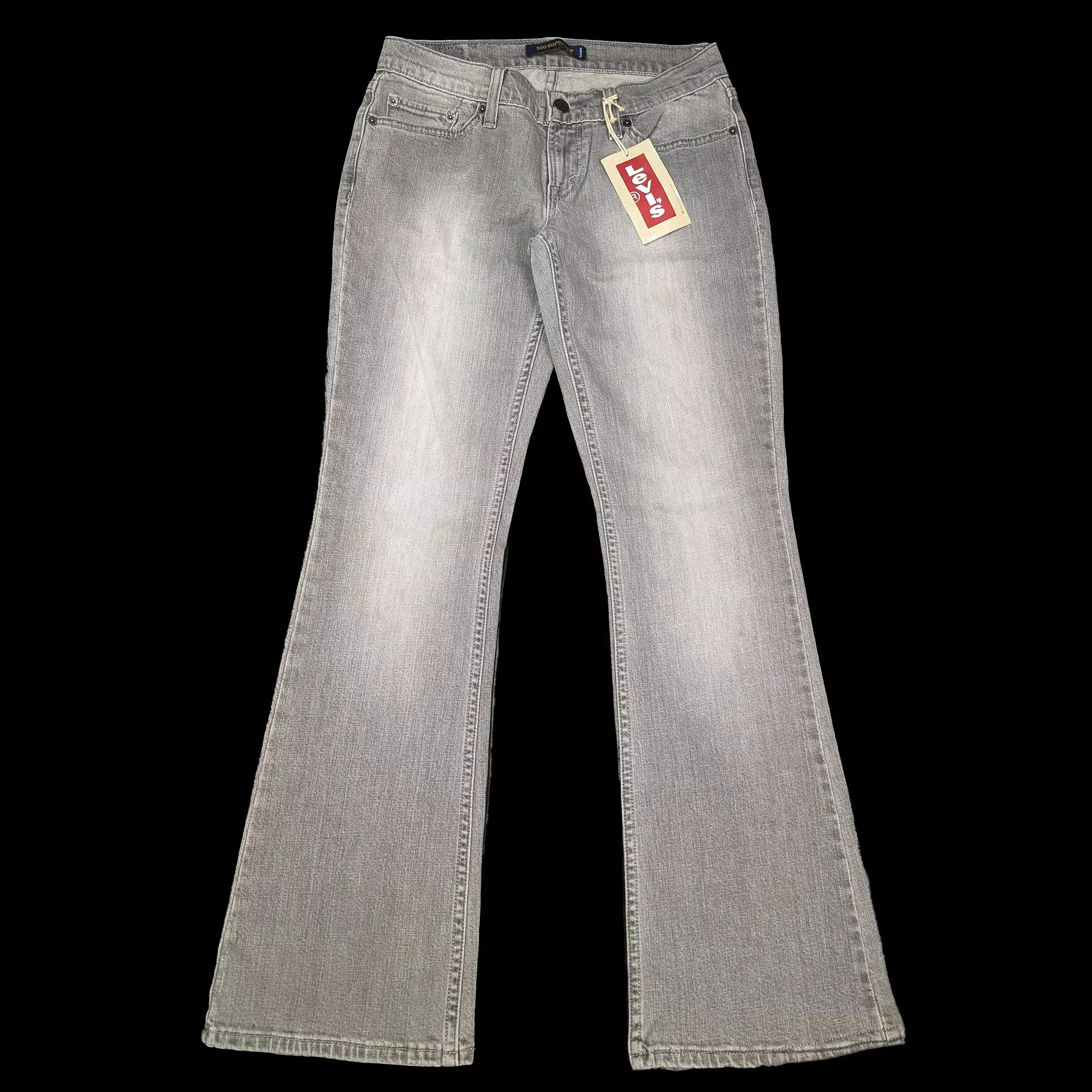 Levi's 524 Too Superlow Bootcut 淺灰低腰彈性喇叭牛仔褲 29吋