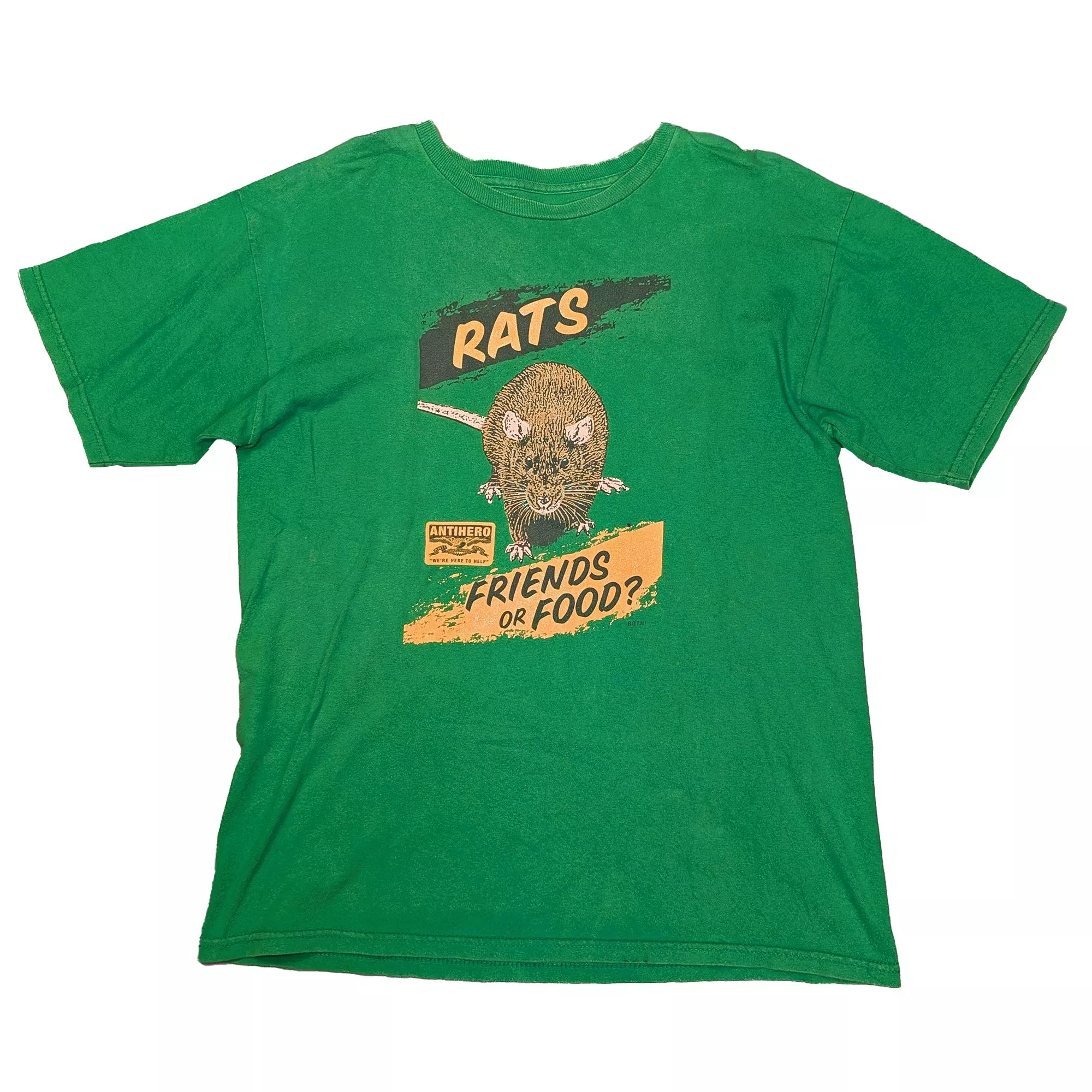 Antihero Skateboards "RATS FRIENDS OR FOOD?" 時事老鼠Tee