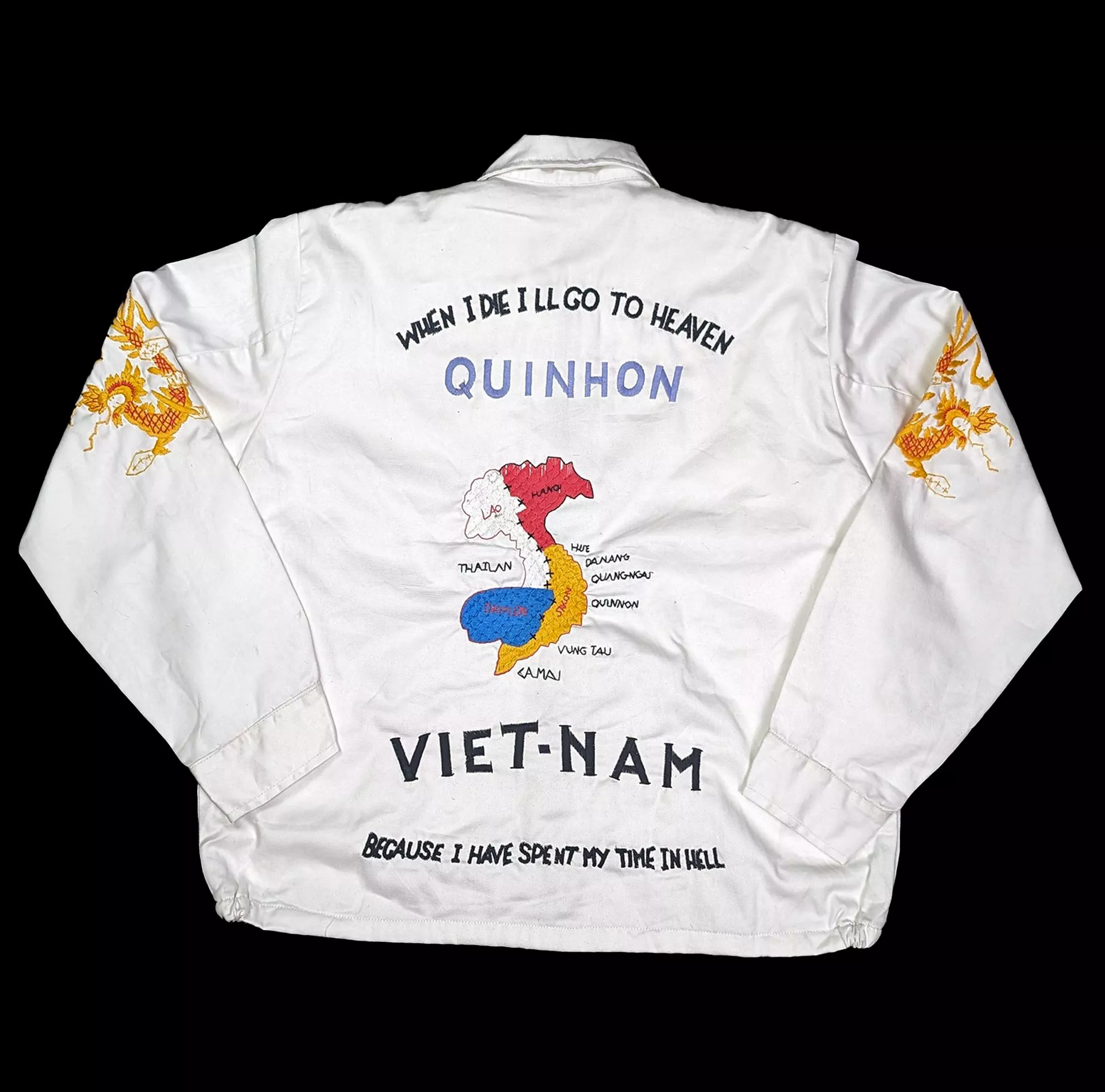 二手Vietnam Souvenir Jacket 越戰刺繡地圖夾克
