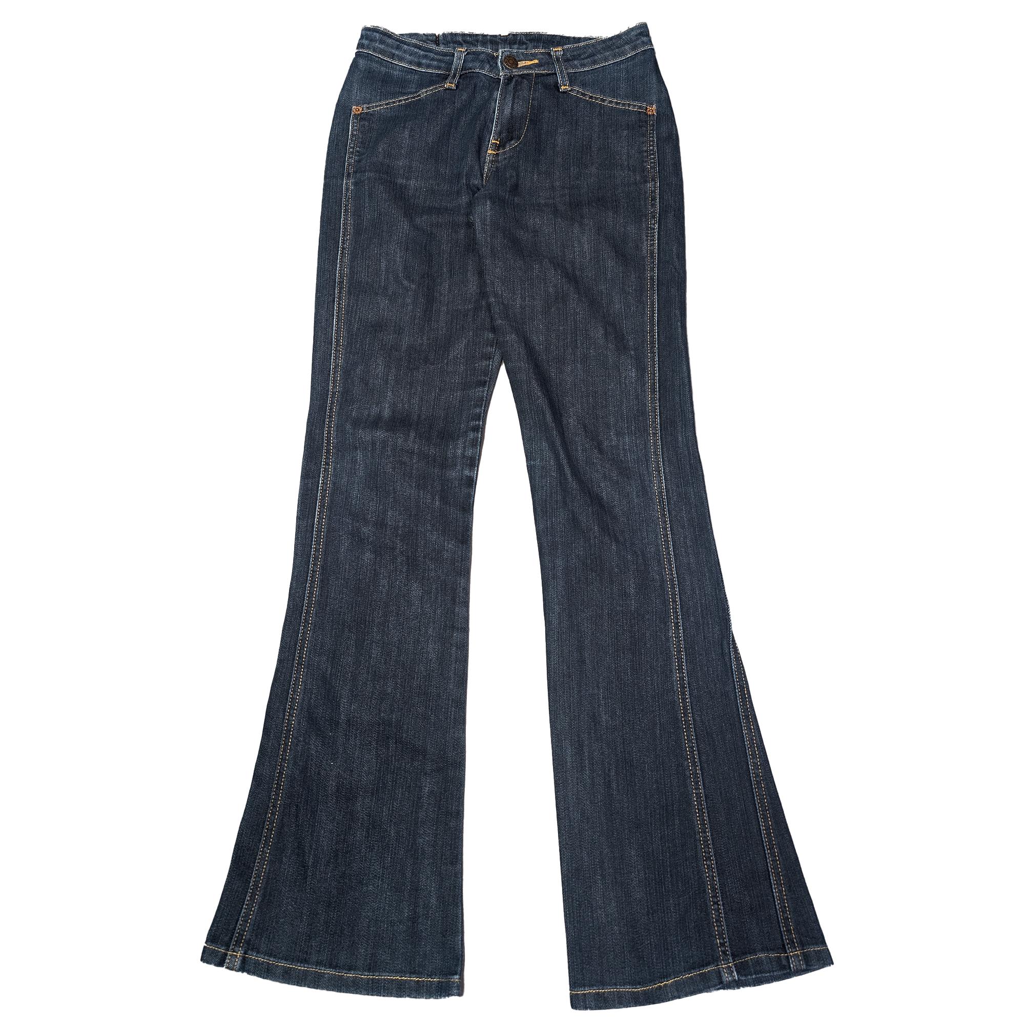 00s Y2K Levi's Low-Rise Flare Jeans 低腰深藍色喇叭褲 26吋