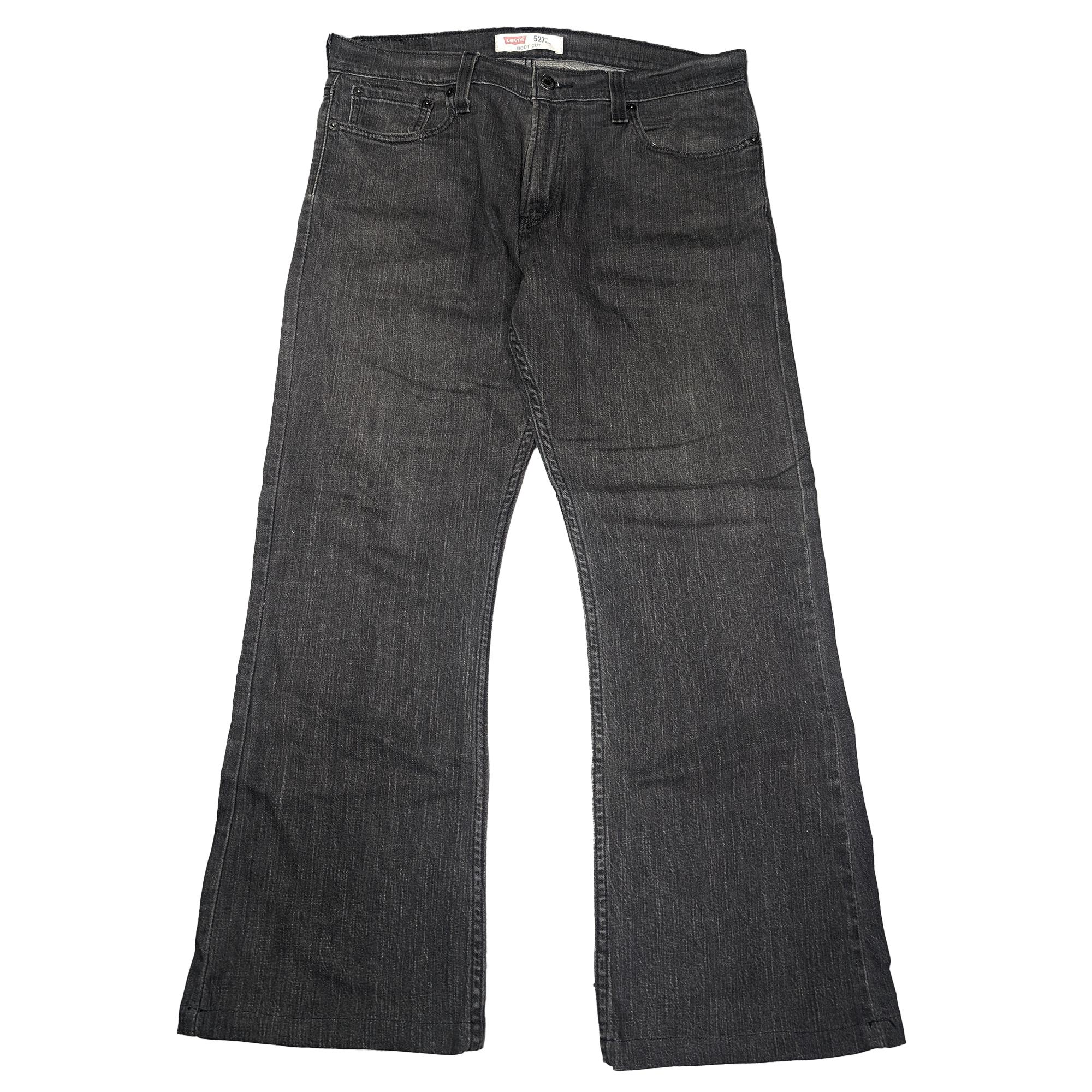 00s Y2K Levi's 527 Boot Cut Jeans 水洗黑色牛仔喇叭褲 34吋
