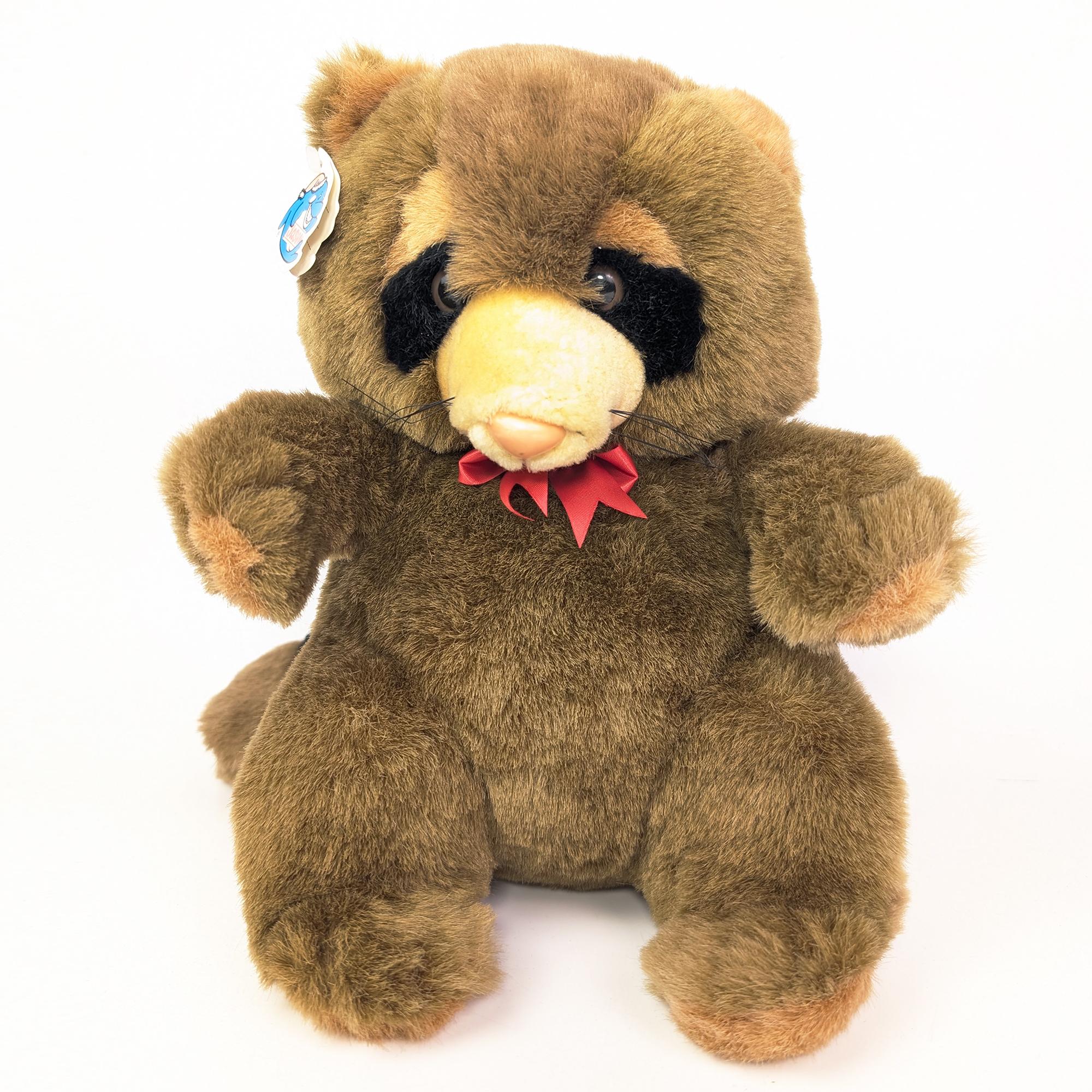 Vintage 80s Raccoon Plush Toy 浣熊絨毛玩偶