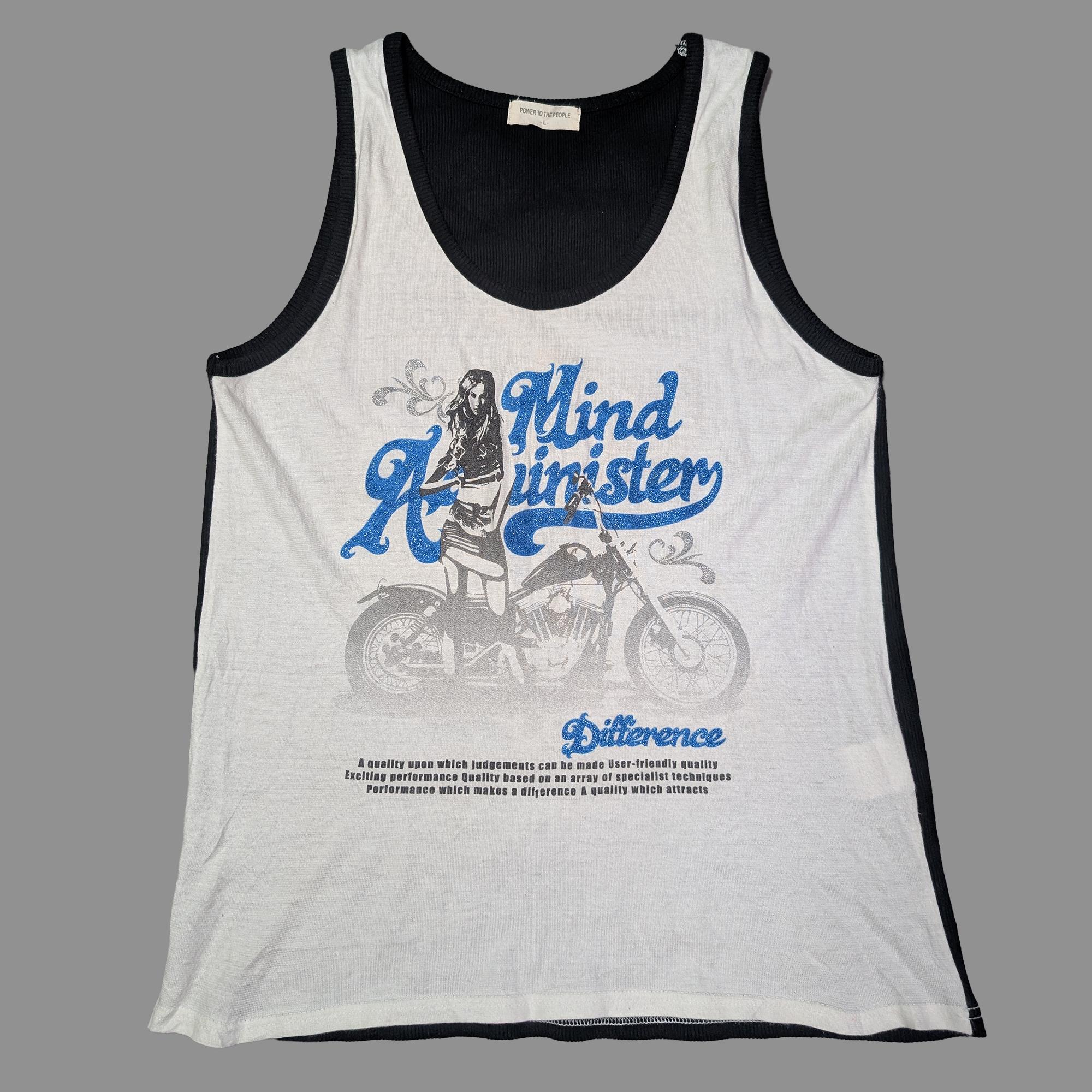 00s Y2K 日本品牌POWER TO THE PEOPLE Tank Top 女版背心