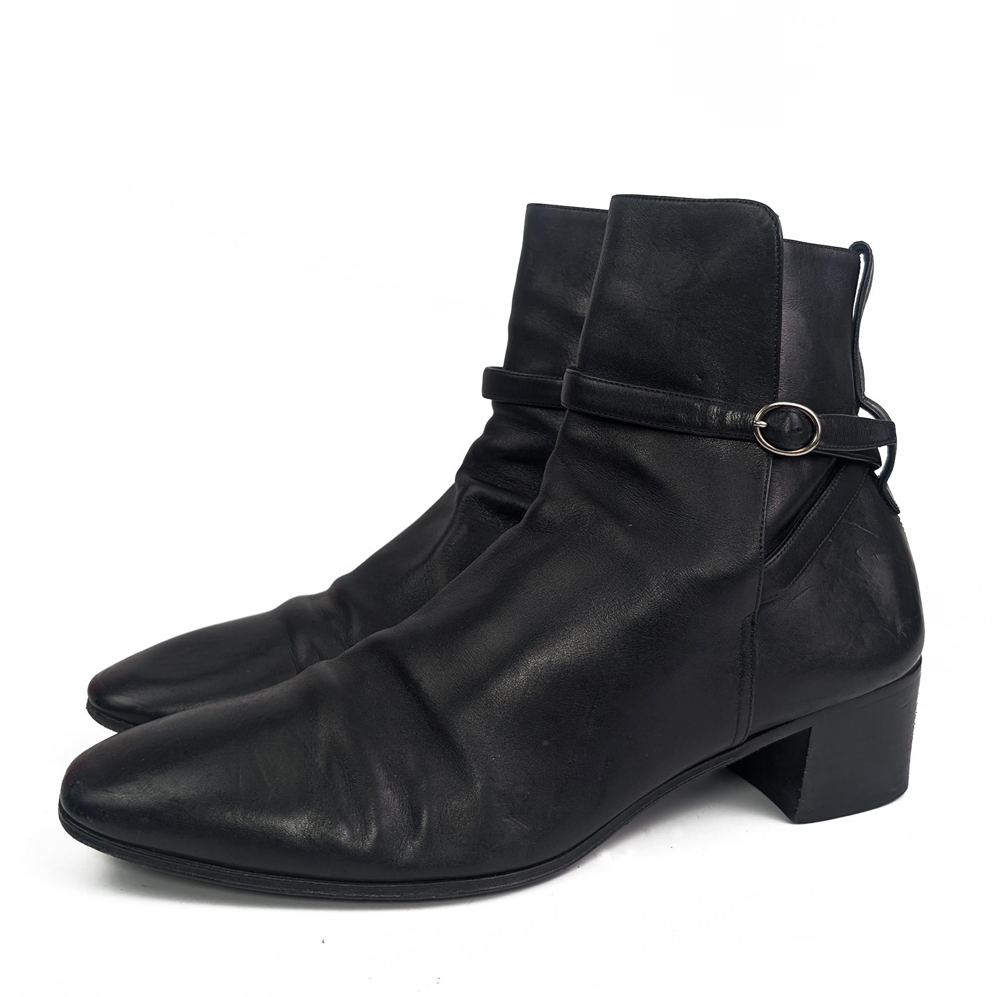 Saint Laurent Leather Ankle Boots 聖羅蘭YSL真皮短靴