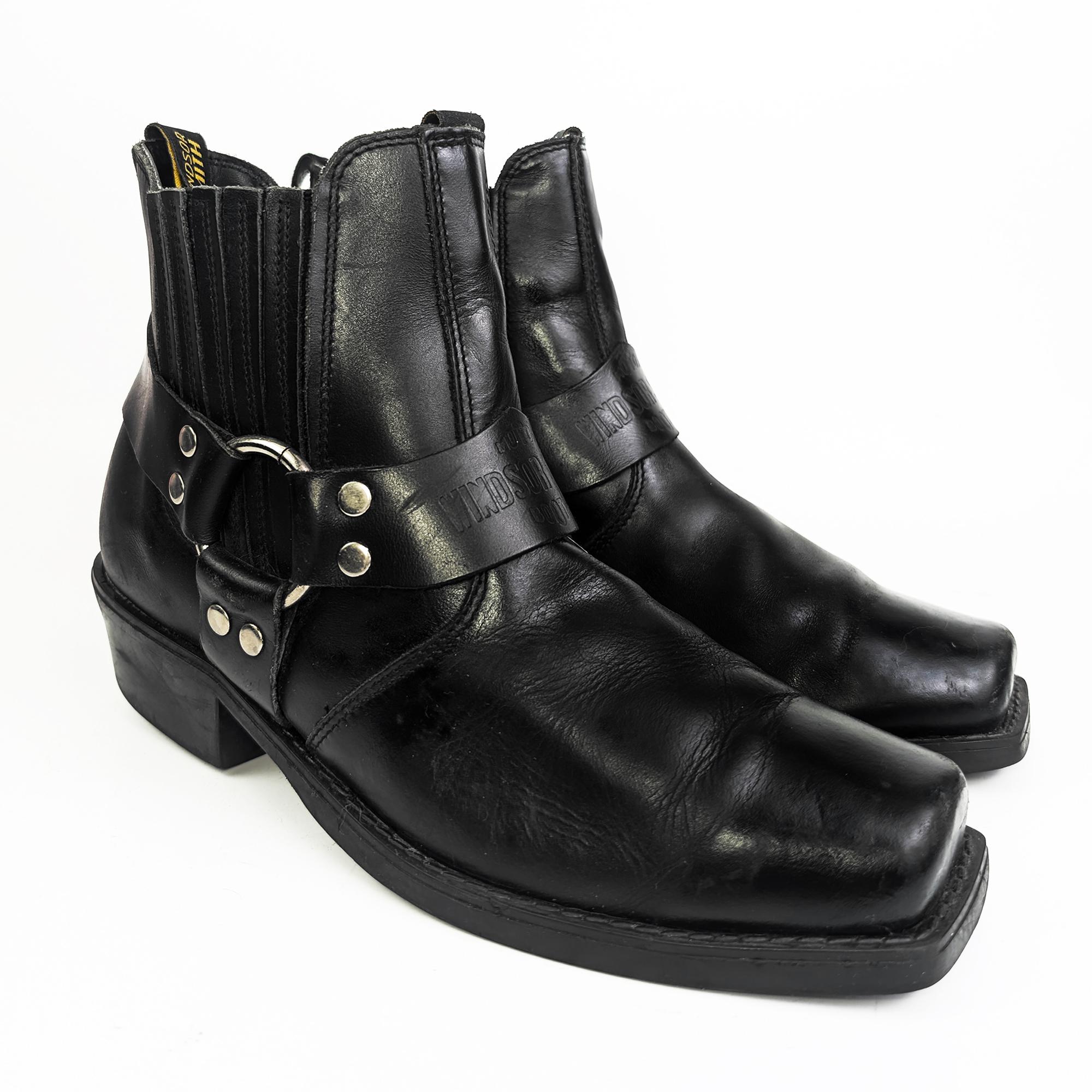 Motorcycle Ankle Leather Boots 二手真皮機車短靴
