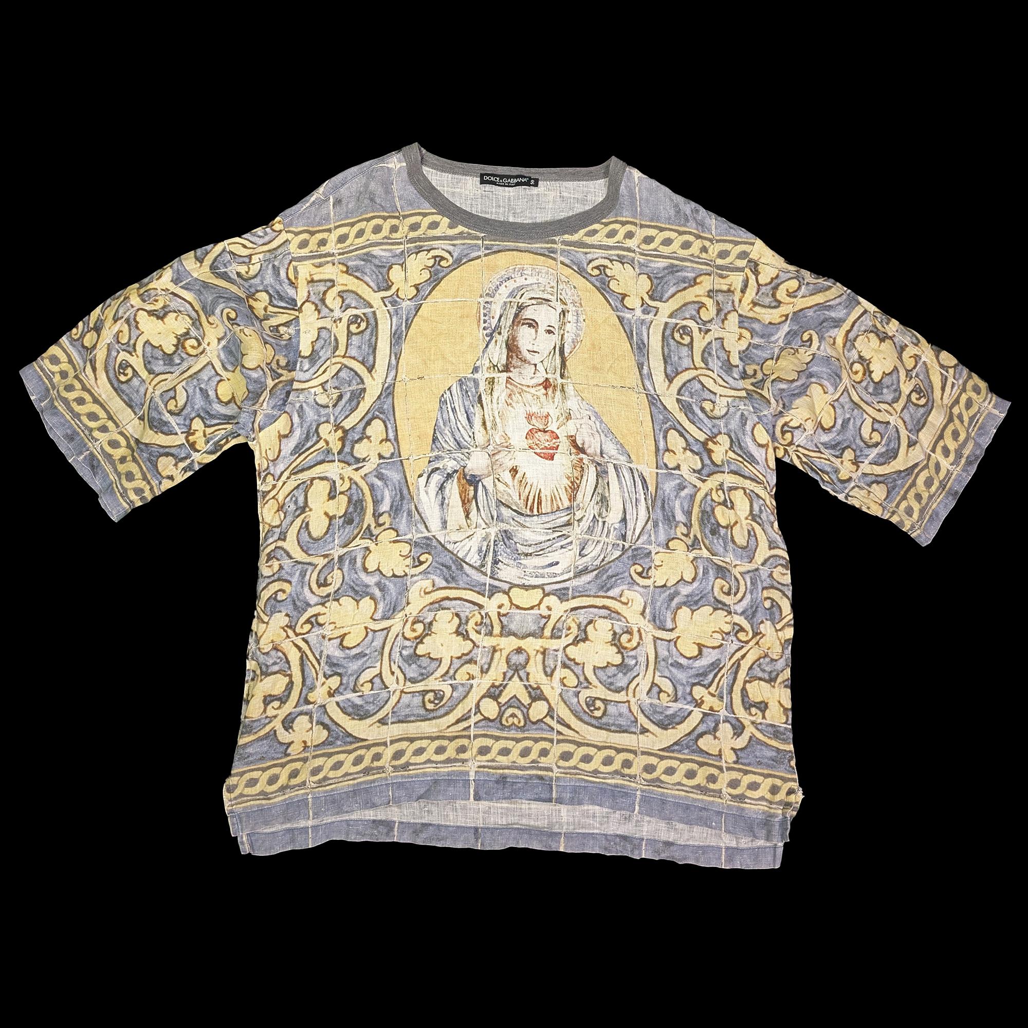 00s Dolce & Gabbana Virgin Mary Madonna Sacred Heart T-Shirt