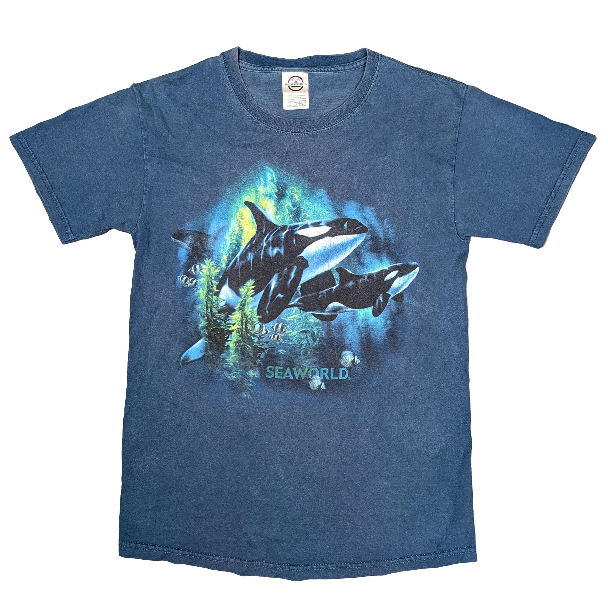 00s SeaWorld Orca Whale Graphic T-Shirt 海洋世界殺人鯨圖案短袖 T 恤