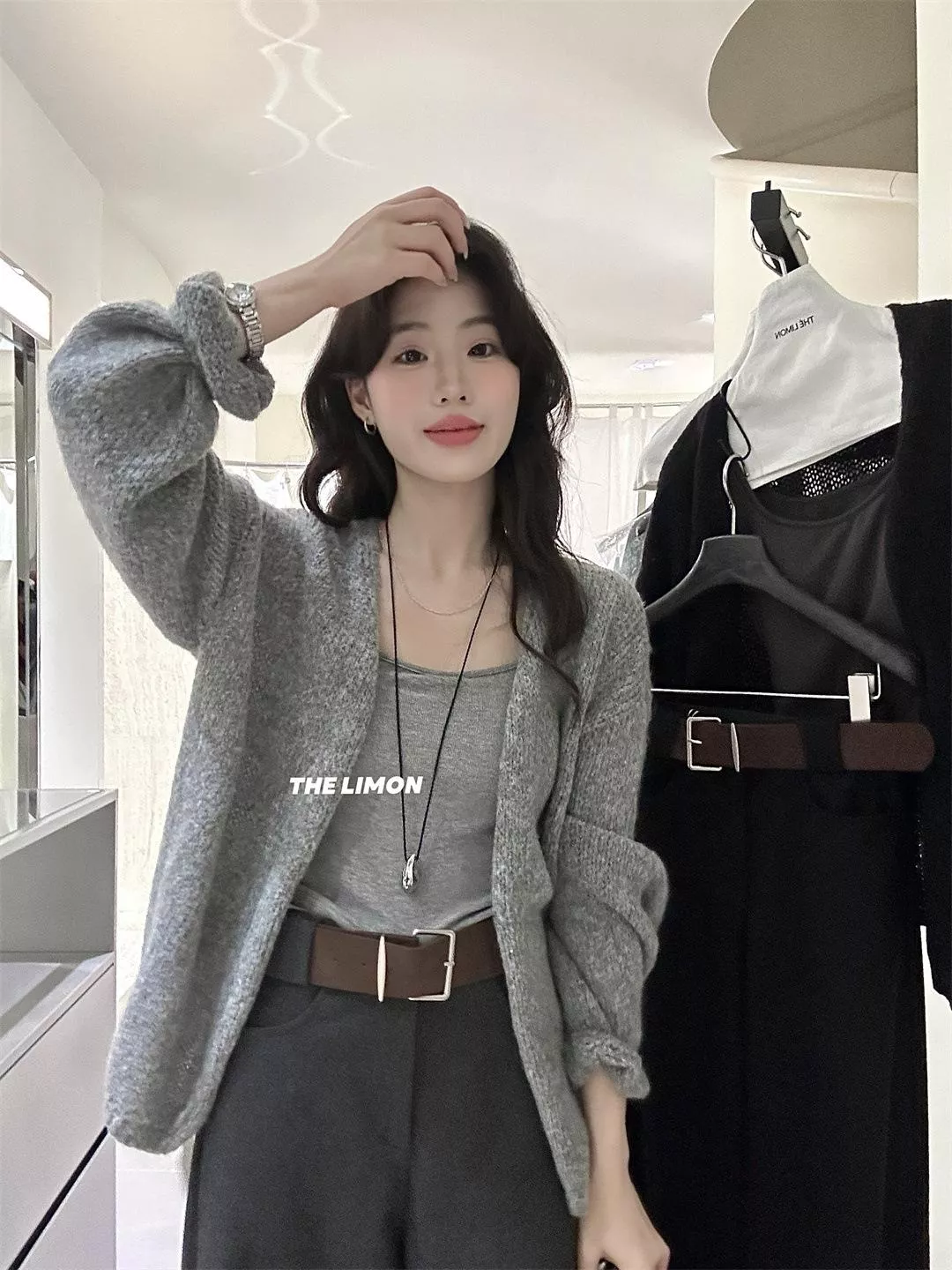 【懶人顯瘦神器】韓系慵懶風厚實感開襟外套