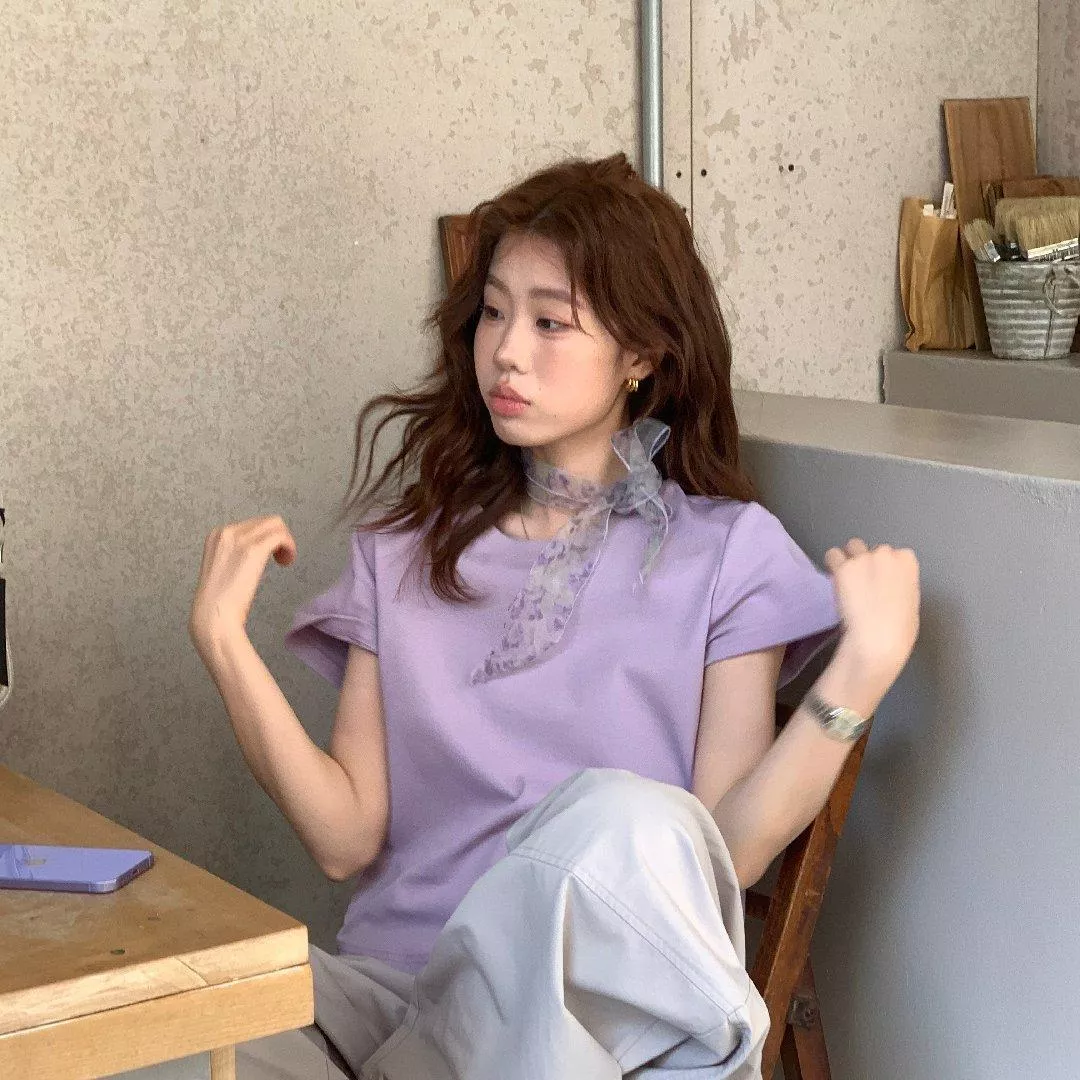 【法式點綴】韓版碎花長方形裝飾絲巾