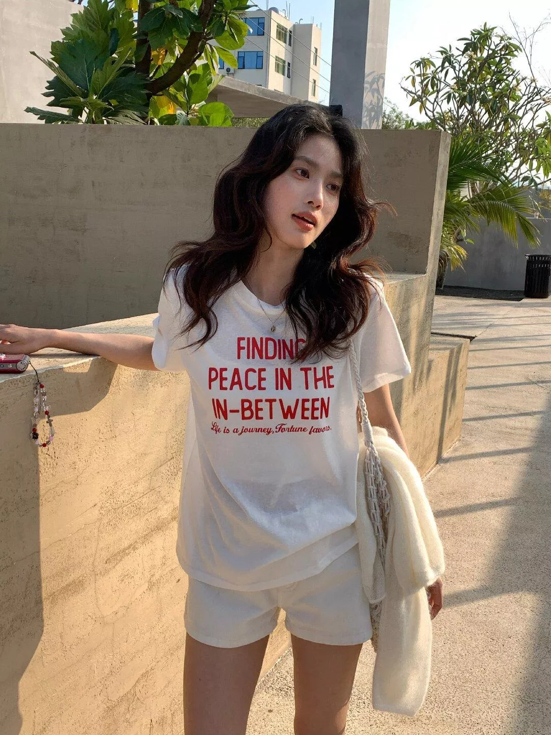 【慵懶復古】美式復古字母印花寬鬆 T