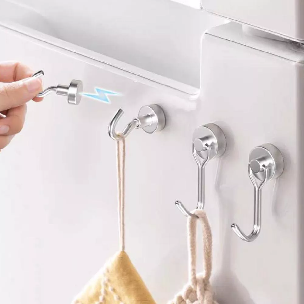 磁鐵掛勾 台灣現貨 彎鉤型磁鐵掛勾 免鑽孔掛勾 磁吸掛鉤 多功能掛勾 露營掛勾 強力磁鐵 掛勾 辦公 廚房