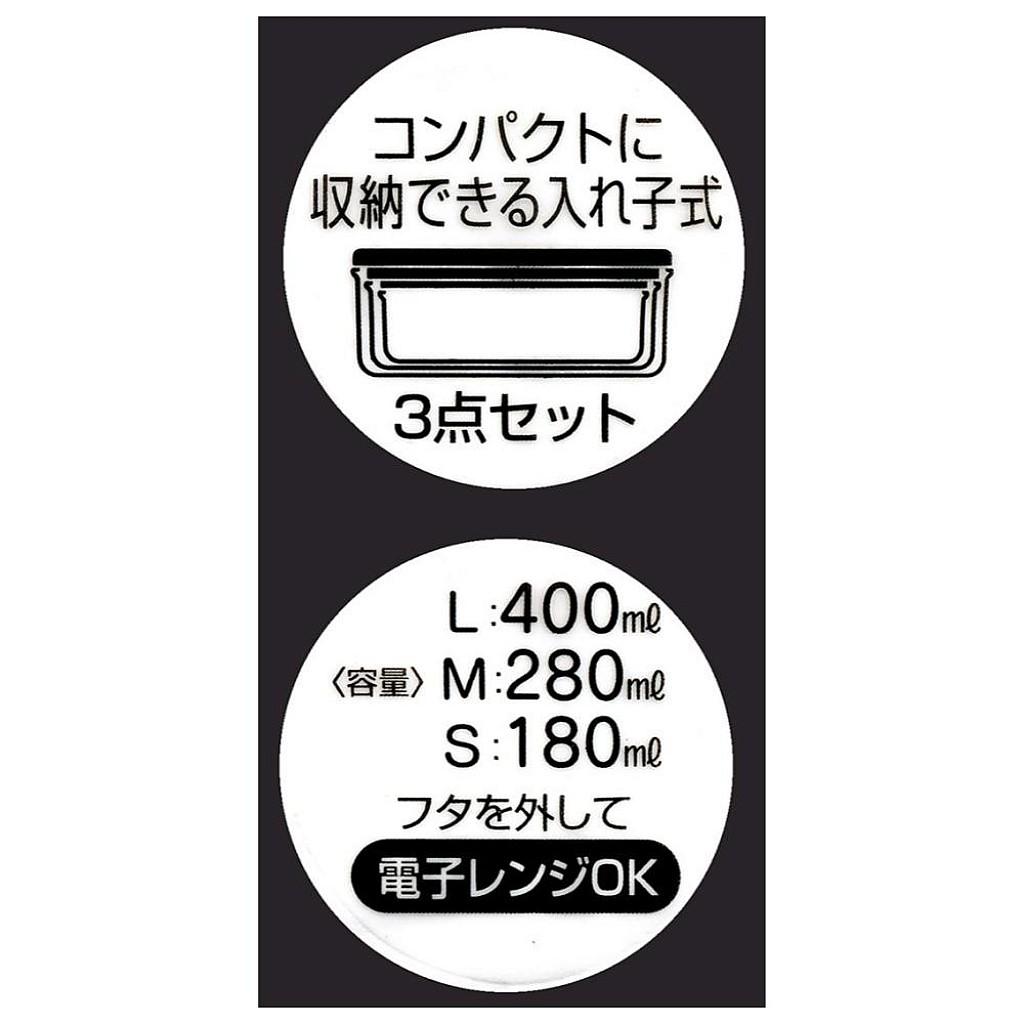 【現貨/售完下架】嚕嚕米：日本製造(塑膠)＊保鮮盒/餐具組(尺寸:大-140×90×51mm中-129×80×44mm小-119×69×37mm容量:大-400ml中-280ml小-180ml)。