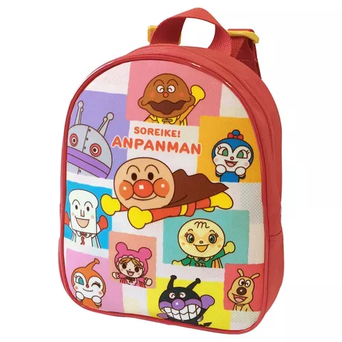 ၄၃┋JP#麵包超人#紅：書背包(約H23xW19×D11cm)。