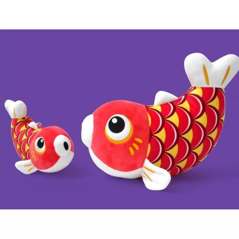 ၄၃┋TW/ing#紅鯉魚#紅#7：娃偶公仔扭蛋盒玩佈景擺飾品(約17cm)。