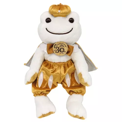 ၄၃┋JP#萌蛙匹克/PicklesTheFrog#國王風#30th#白金色：娃偶公仔扭蛋盒玩佈景擺飾品(約17×15×16cm)。