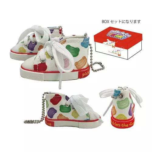 ၄၃┋JP#萌蛙匹克/PicklesTheFrog#帆布協#彩：娃偶公仔扭蛋盒玩佈景擺飾品吊飾組(包裝約H4cm)。